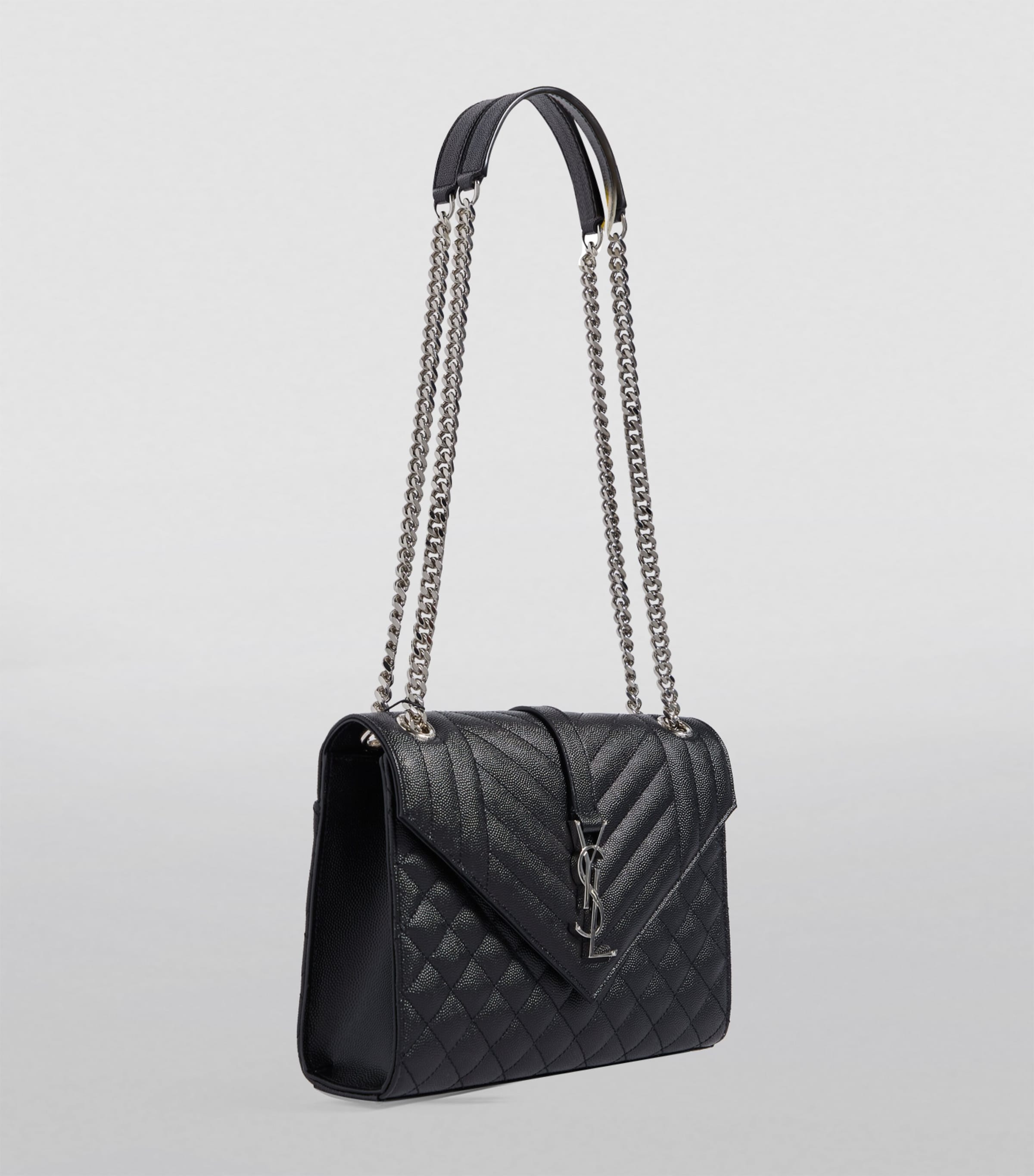 【SAINT LAURENT】ENVELOPE MEDIUM SHOULDER BAG Saint Laurent Medium Envelope Monogram Matelassé Leather