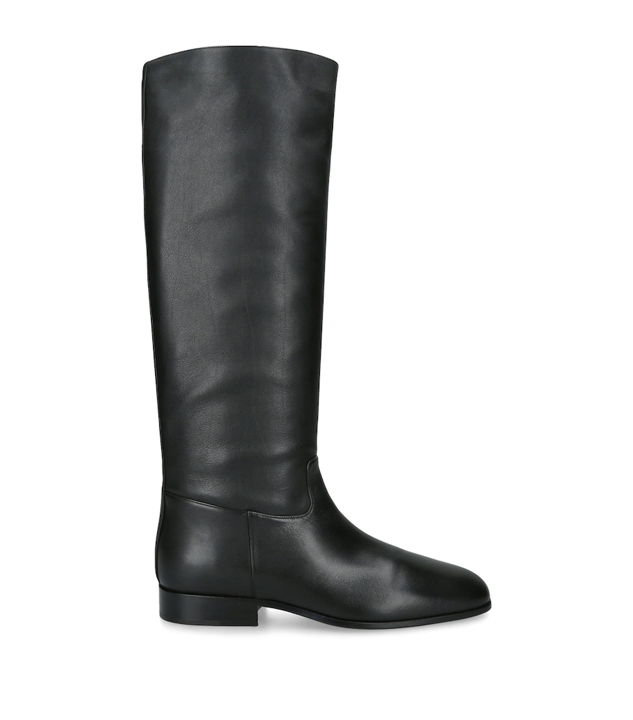 Herbert Levine Leather Rein it in Knee-High Boots Black Image 1