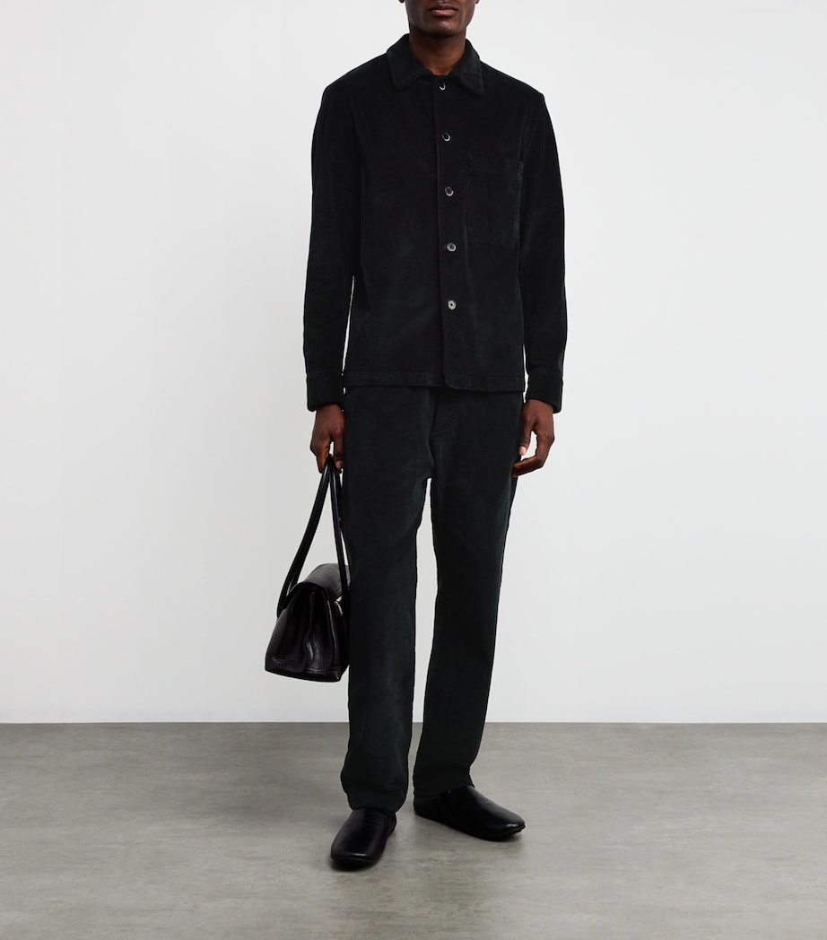 Cotton-Blend Corduroy Overshirt 590 NERO Image 2