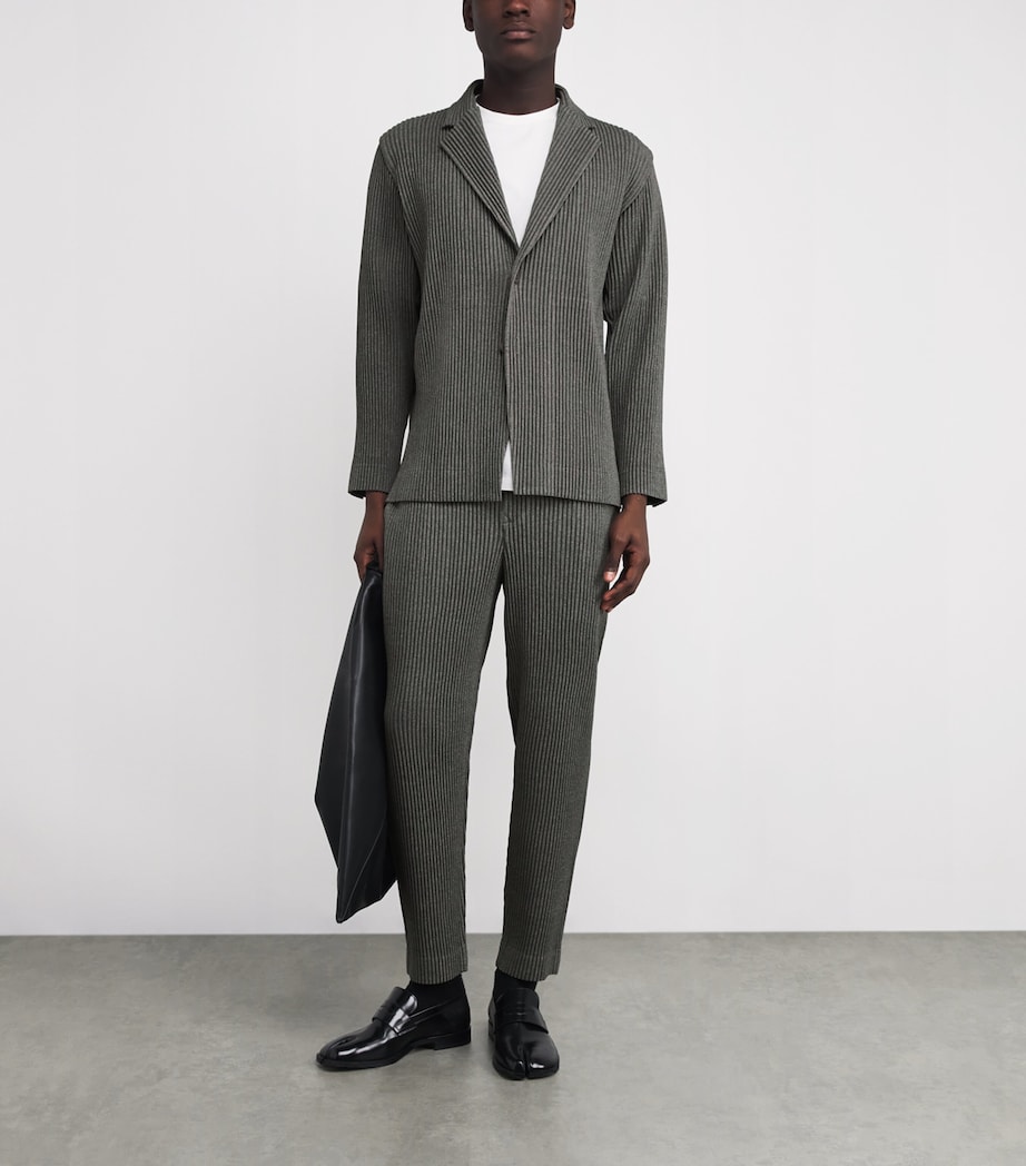 Wool-Effect Pleated Tailored Trousers 12-GRAY Image 2