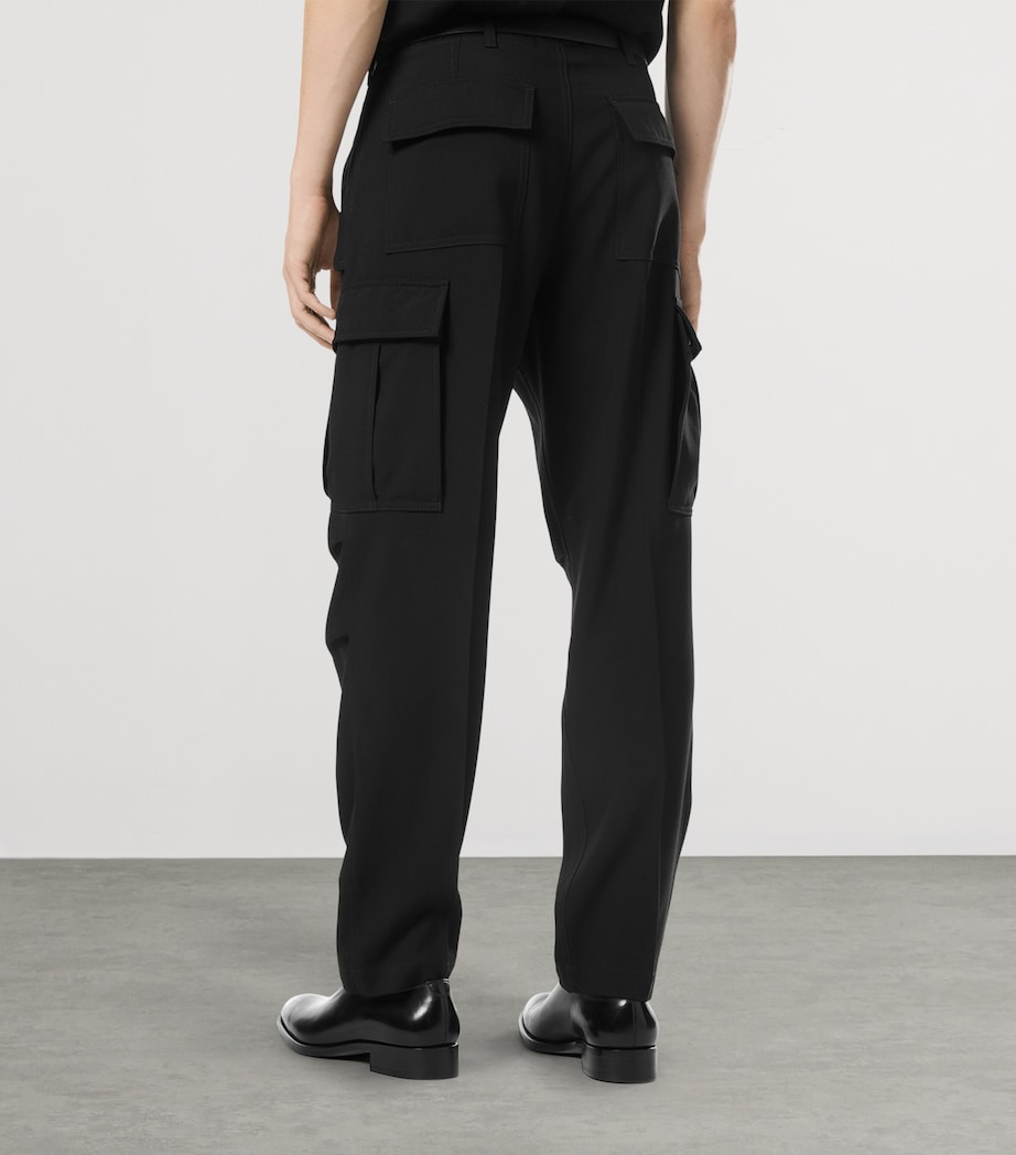 Virgin Wool-Blend Cargo Trousers NAA Image 3