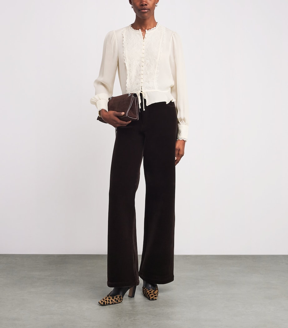 Silk Britt Blouse ANTIQUE WHITE Image 2