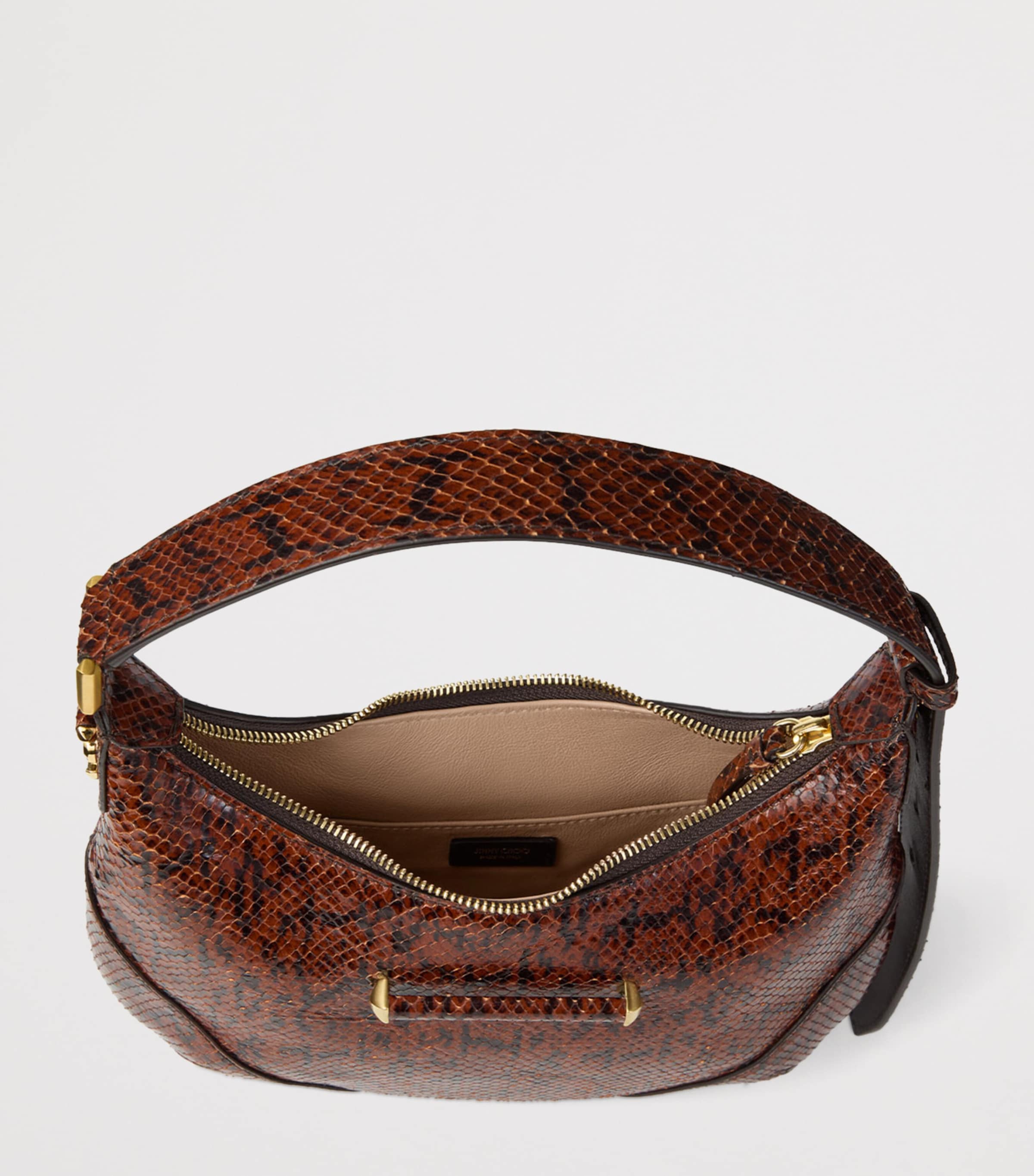 Small Bar Leather Shoulder Bag COGNAC/SHINY GOLD Image 3