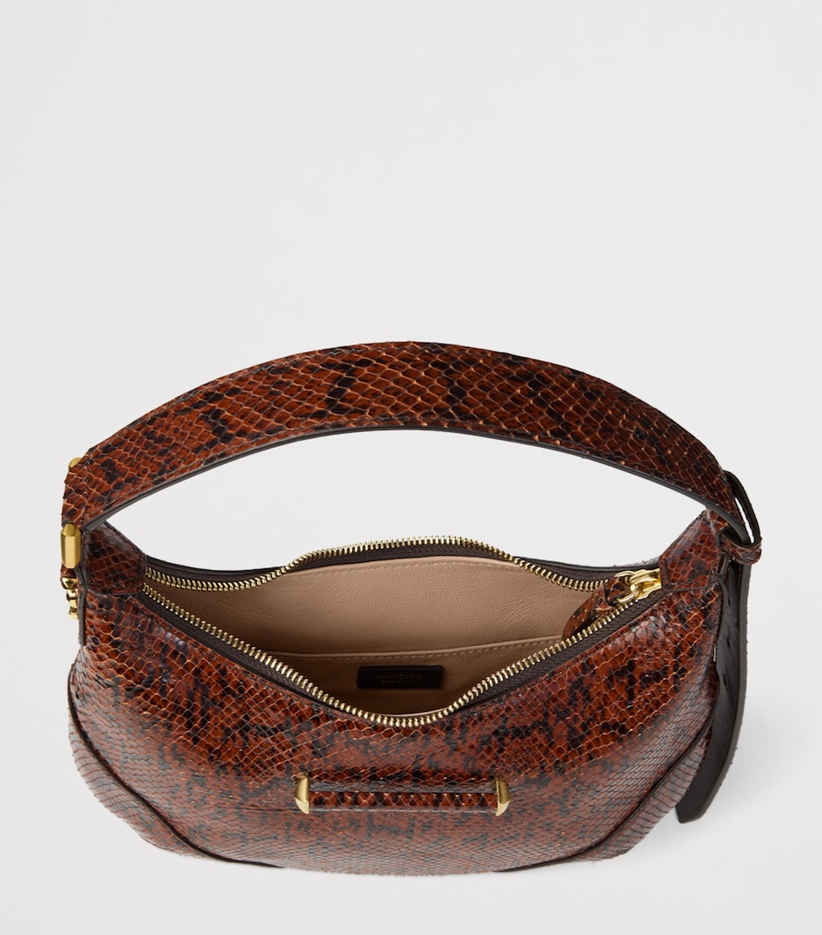 Small Bar Leather Shoulder Bag COGNAC/SHINY GOLD Image 3