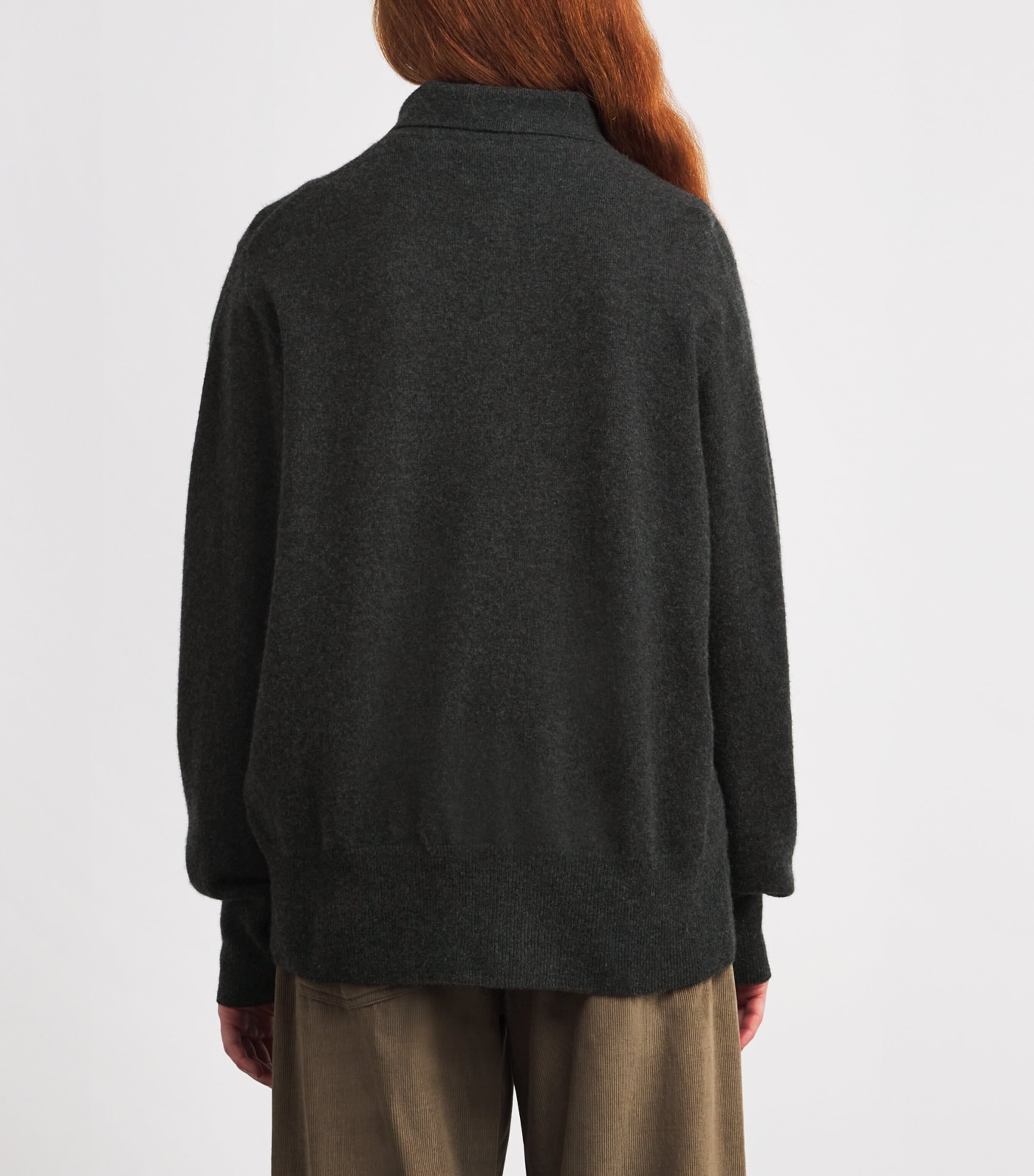 The Row Womens Lillia Cashmere Cardigan Enzyme Black Image 4