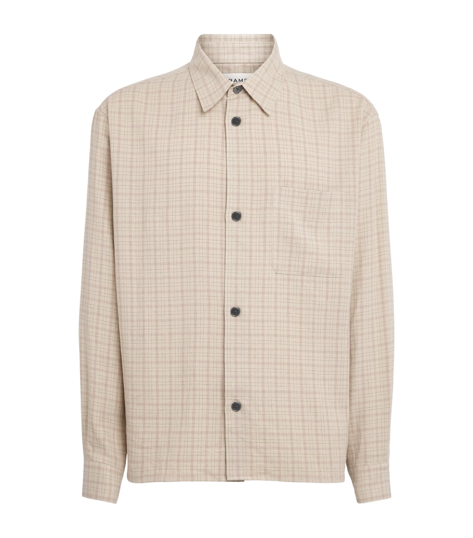 FRAME Mens Plaid Shirt Bepl Image 1