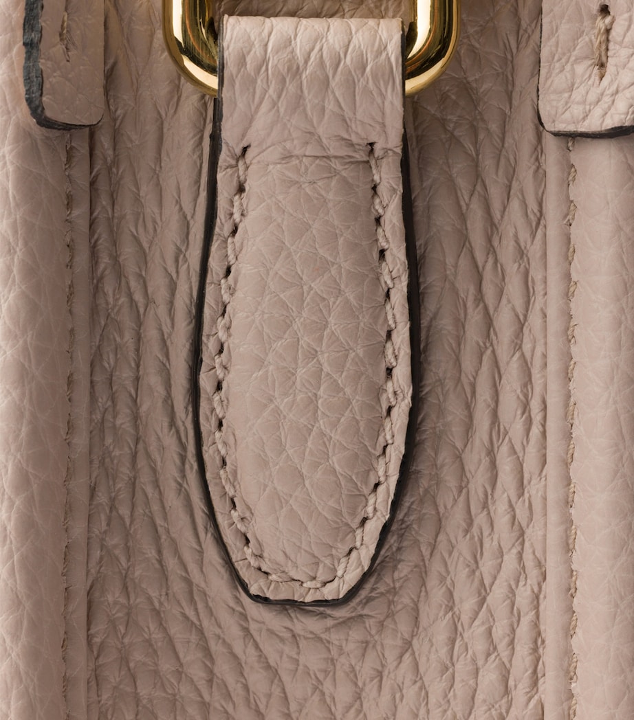 Prada Mini Leather Shoulder Bag Powder Image 7