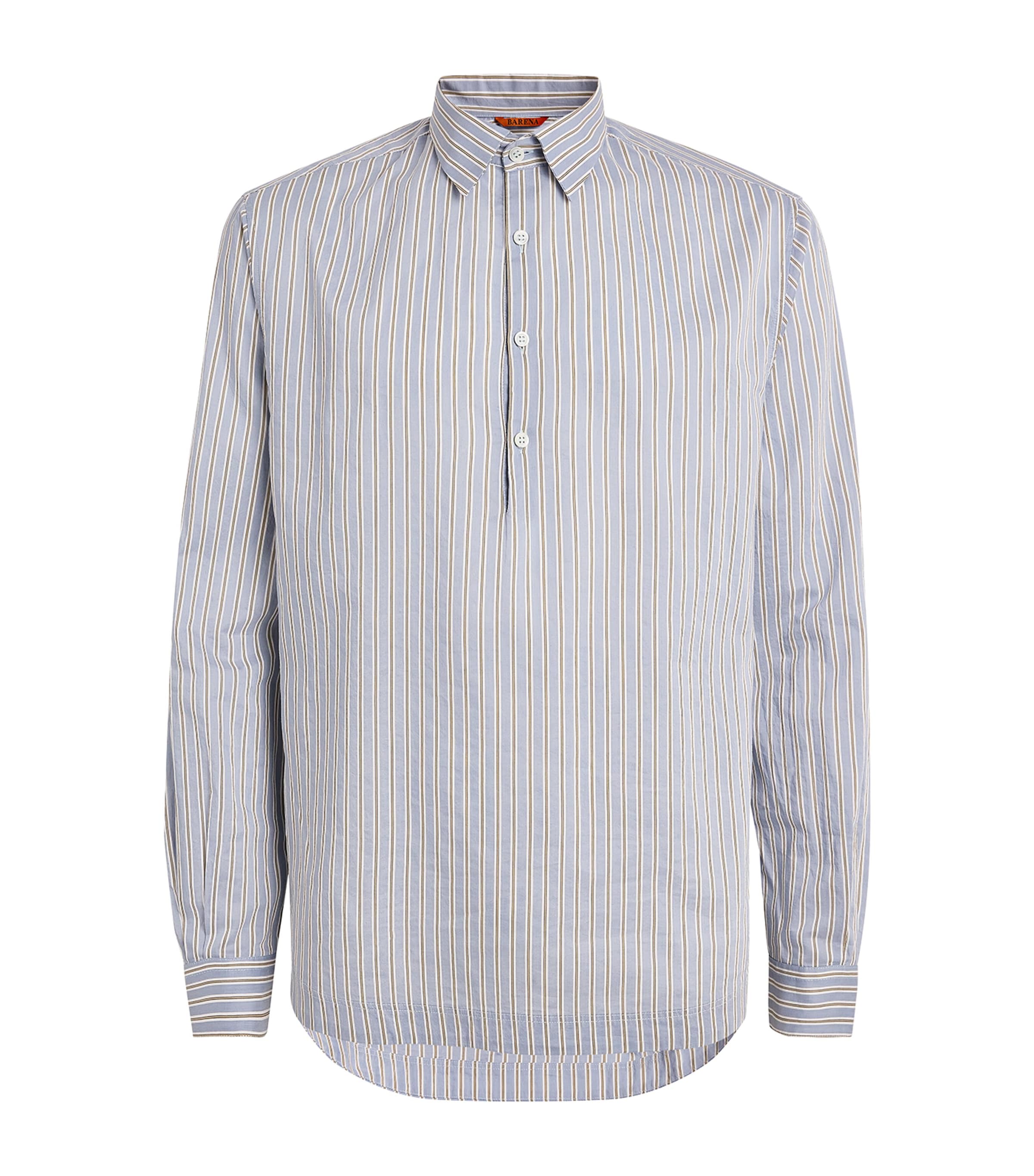 BARENA VENEZIA COTTON-SILK STRIPE SHIRT