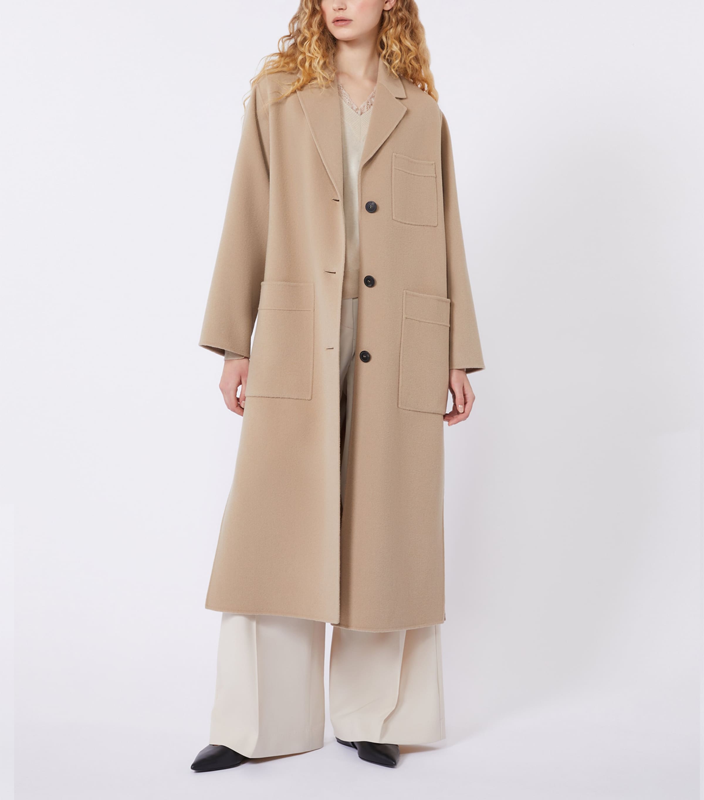 Wool-Blend Single-Breasted Coat CAMEL Image 3