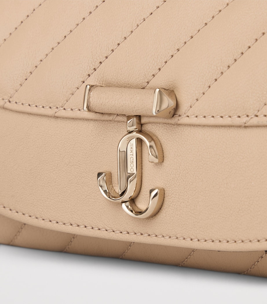 Curve Leather Chain Wallet CHAI/SHINY GOLD Image 5