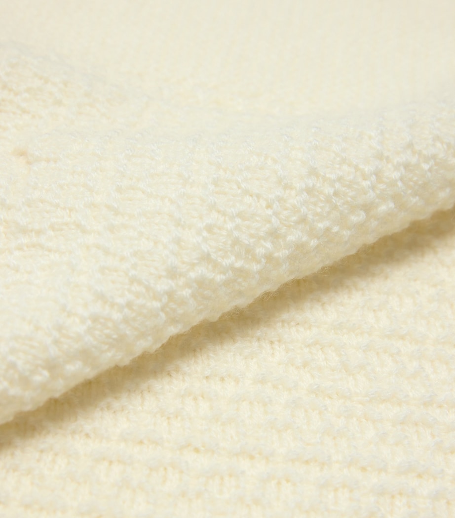 Merino Wool Knit Shawl 60 H56 Image 2