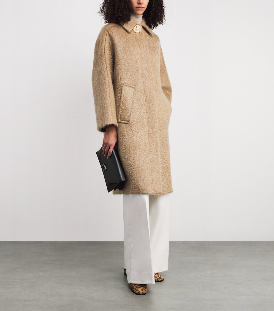 Wool-Blend Water Weave Alder Coat POWDER Image 2