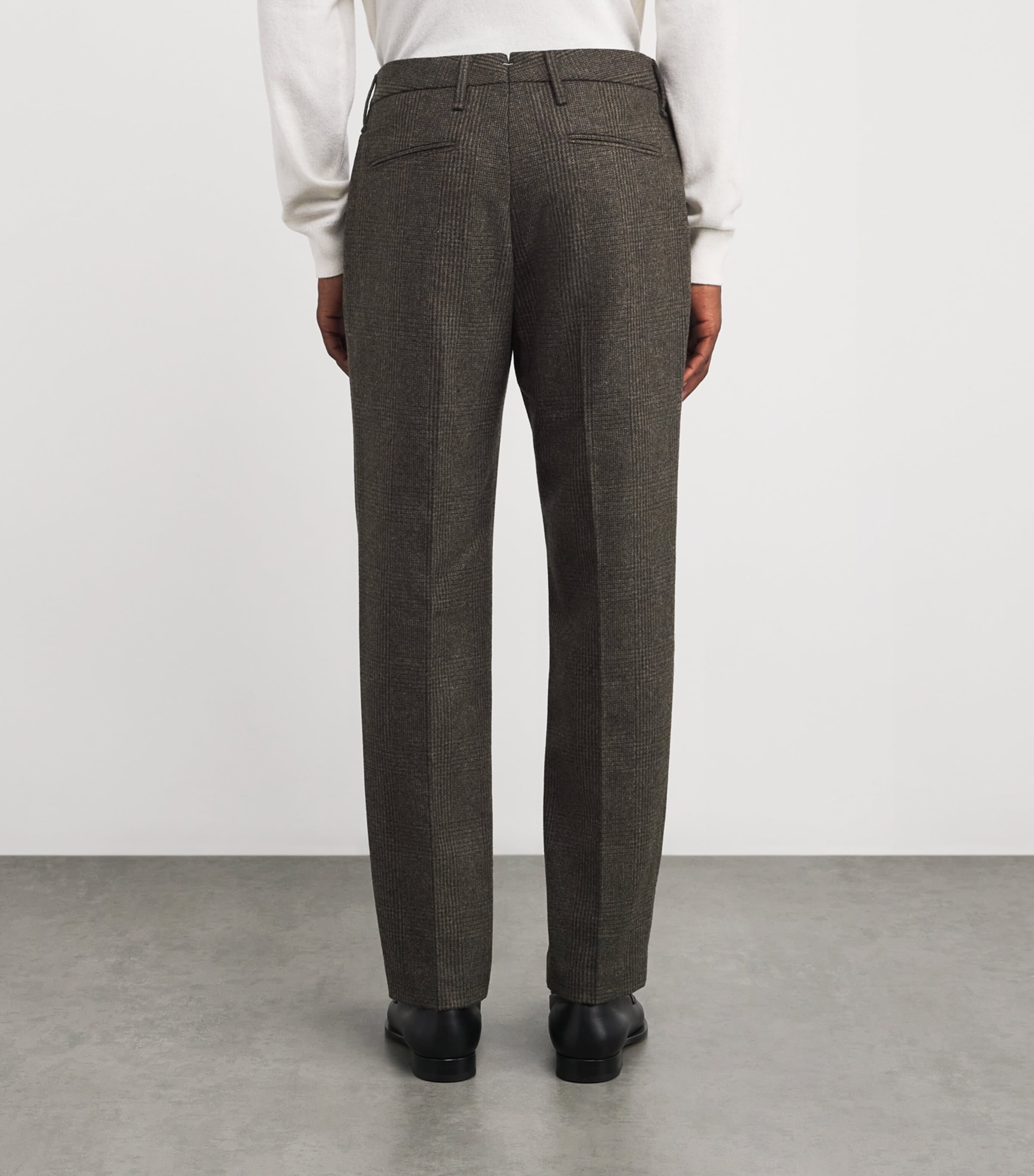 Wool Pleated Wide-Leg Trousers BRWPL Image 4