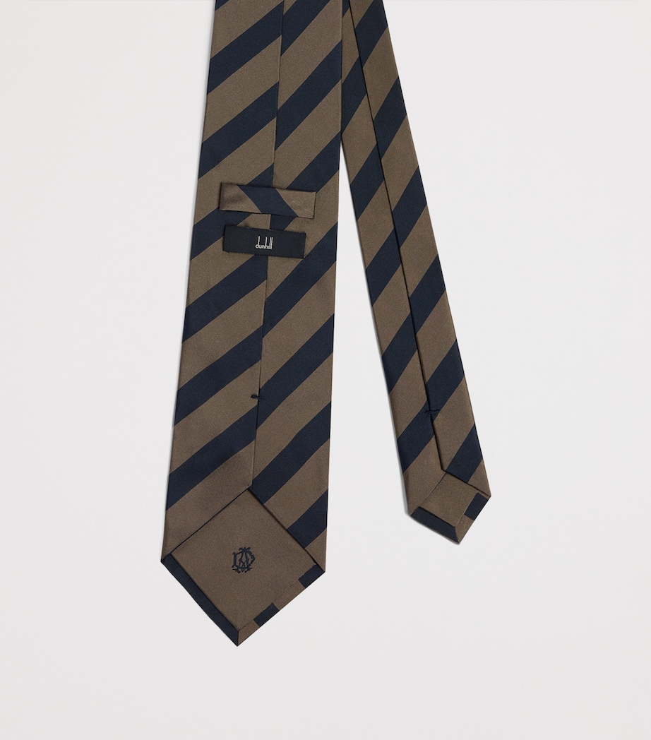 Dunhill Mulberry Silk Stripe Tie Image 2