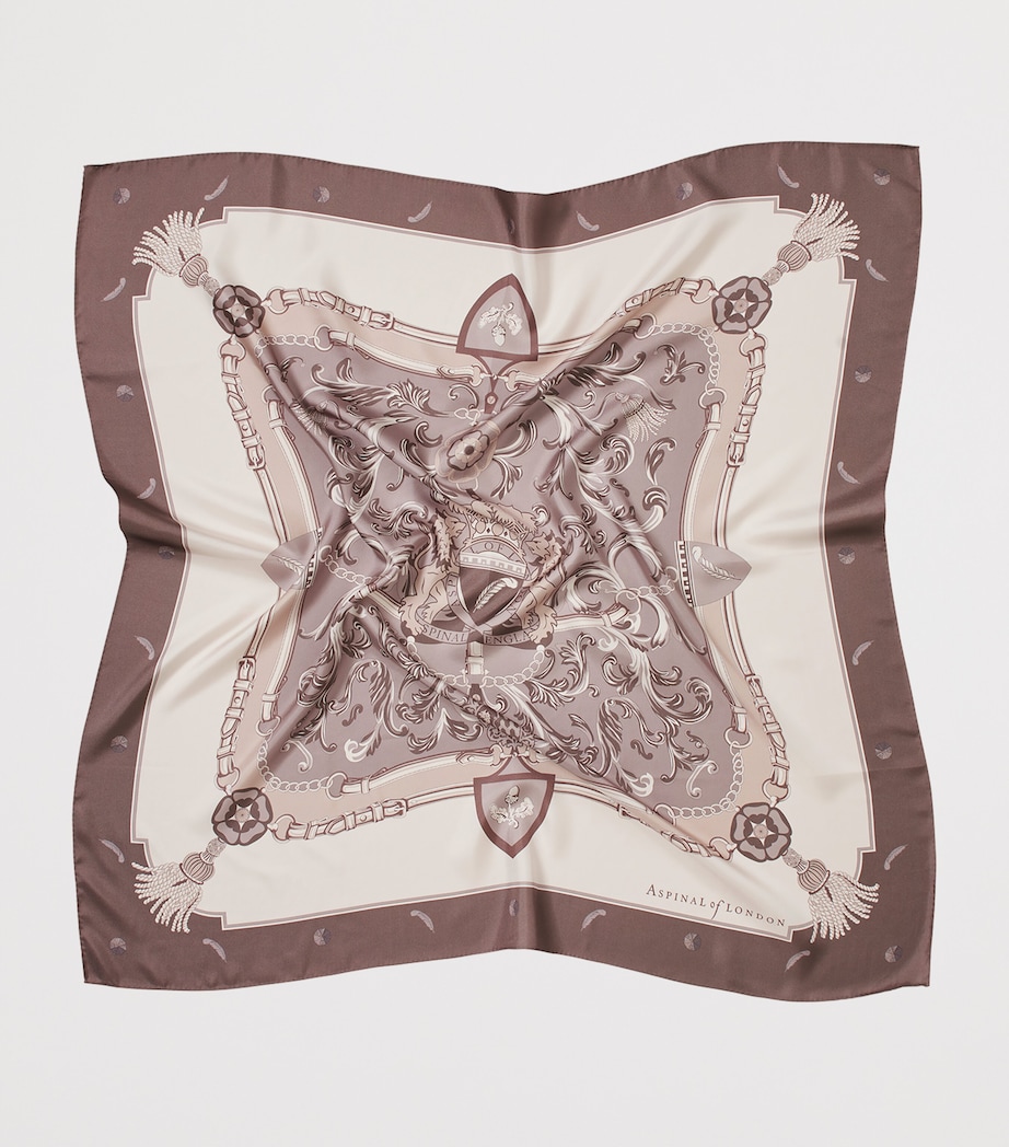 Aspinal Of London Silk Signature Scarf Moleskin Image 2