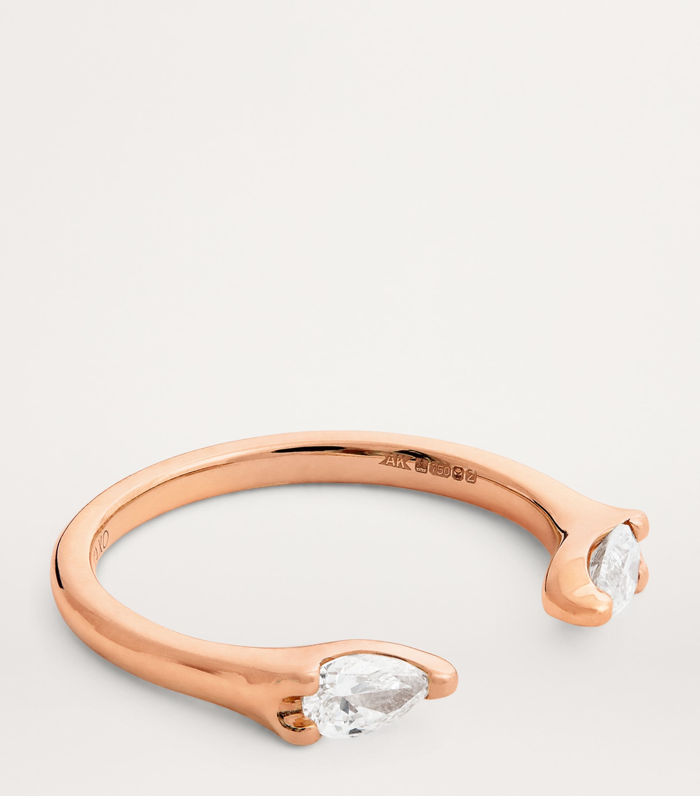 Rose Gold and Diamond Orbit Ring (Size 6) ROSE GOLD Image 4