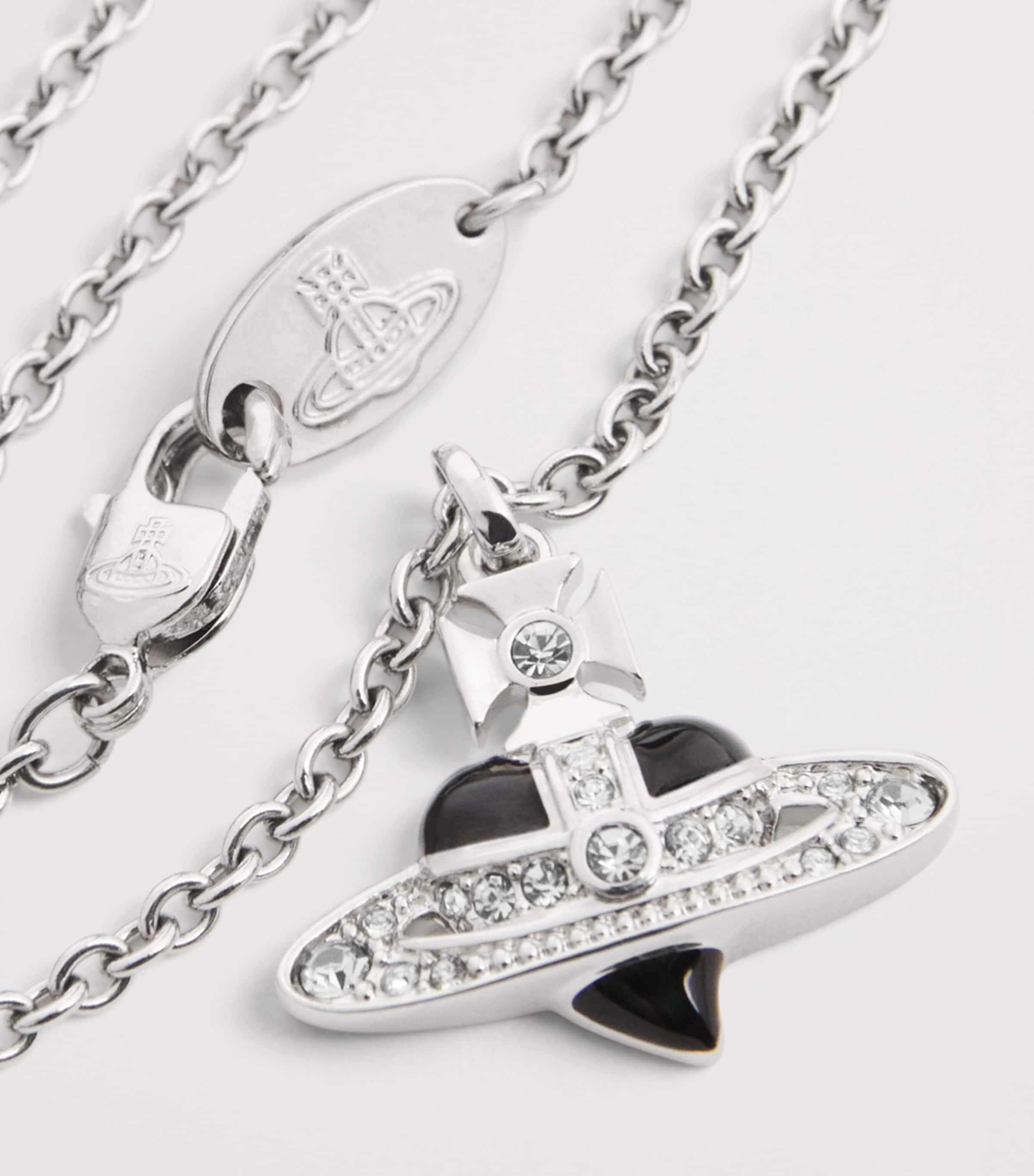 Vivienne Westwood Diamante Heart Necklace | Harrods US