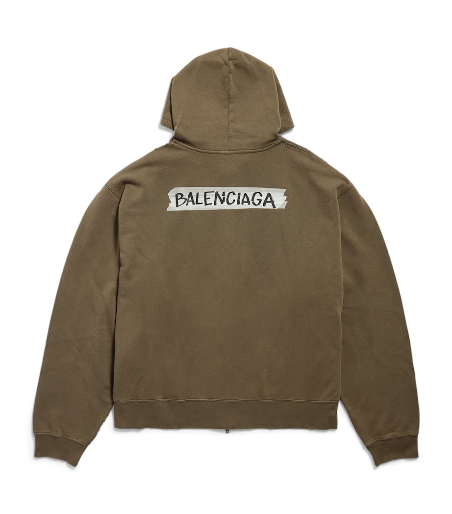 Cotton Masking Tape Logo Hoodie 2840 Image 2