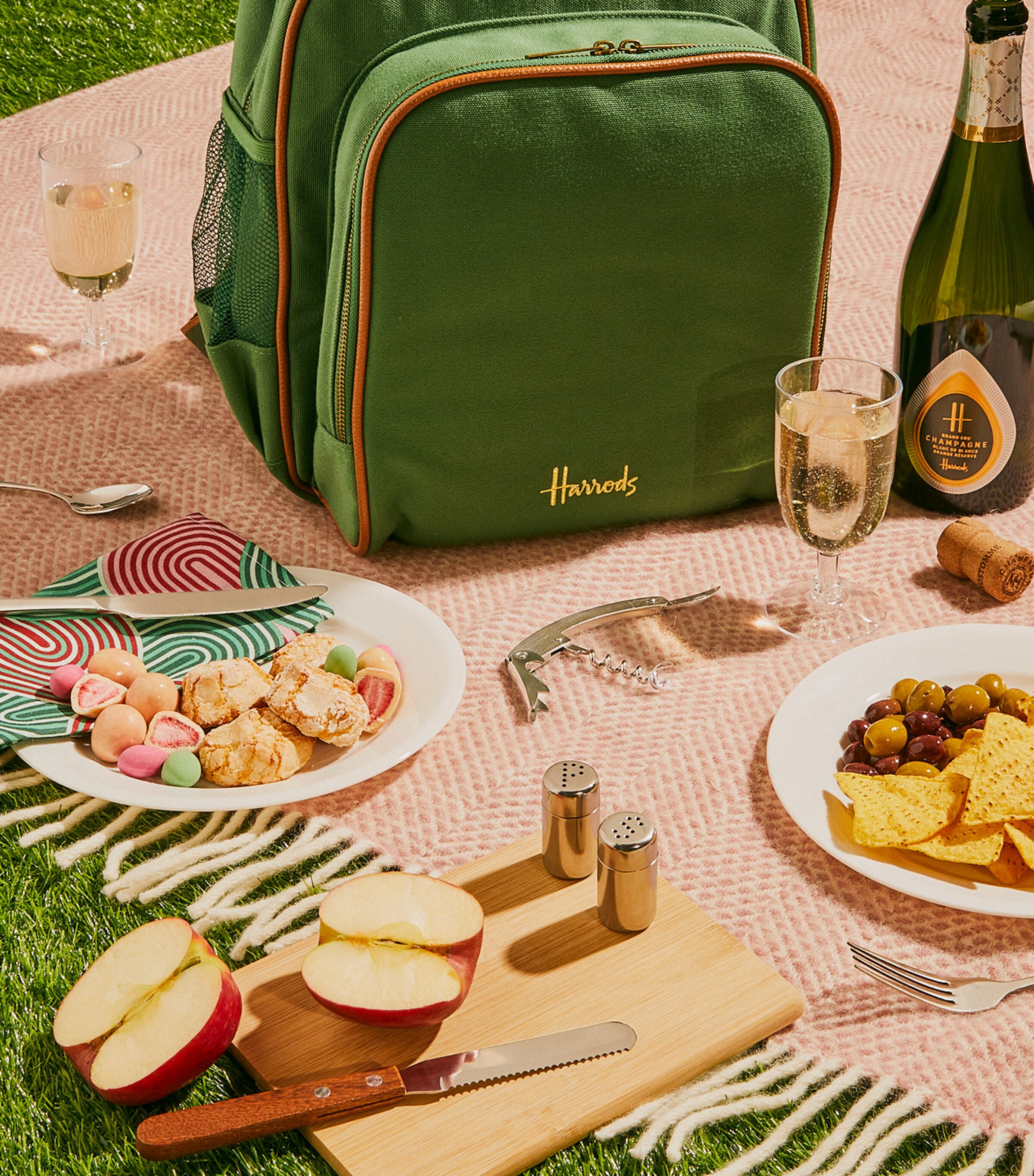 Logo Picnic Backpack for 2 GREEN Image 5