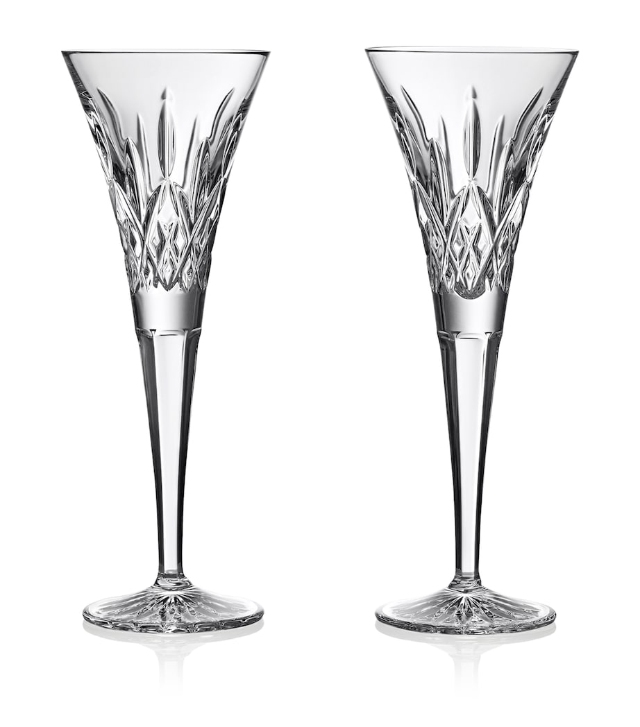 Set of 2 Lismore Toasting Flutes (170ml) CLEAR Image 1