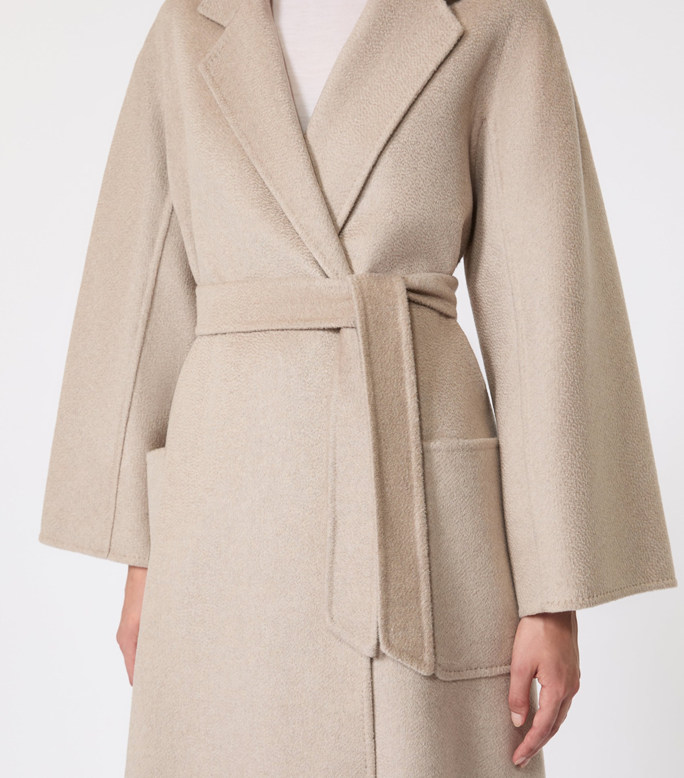 Max Mara Womens Cashmere Ludmilla Coat Sand Image 5
