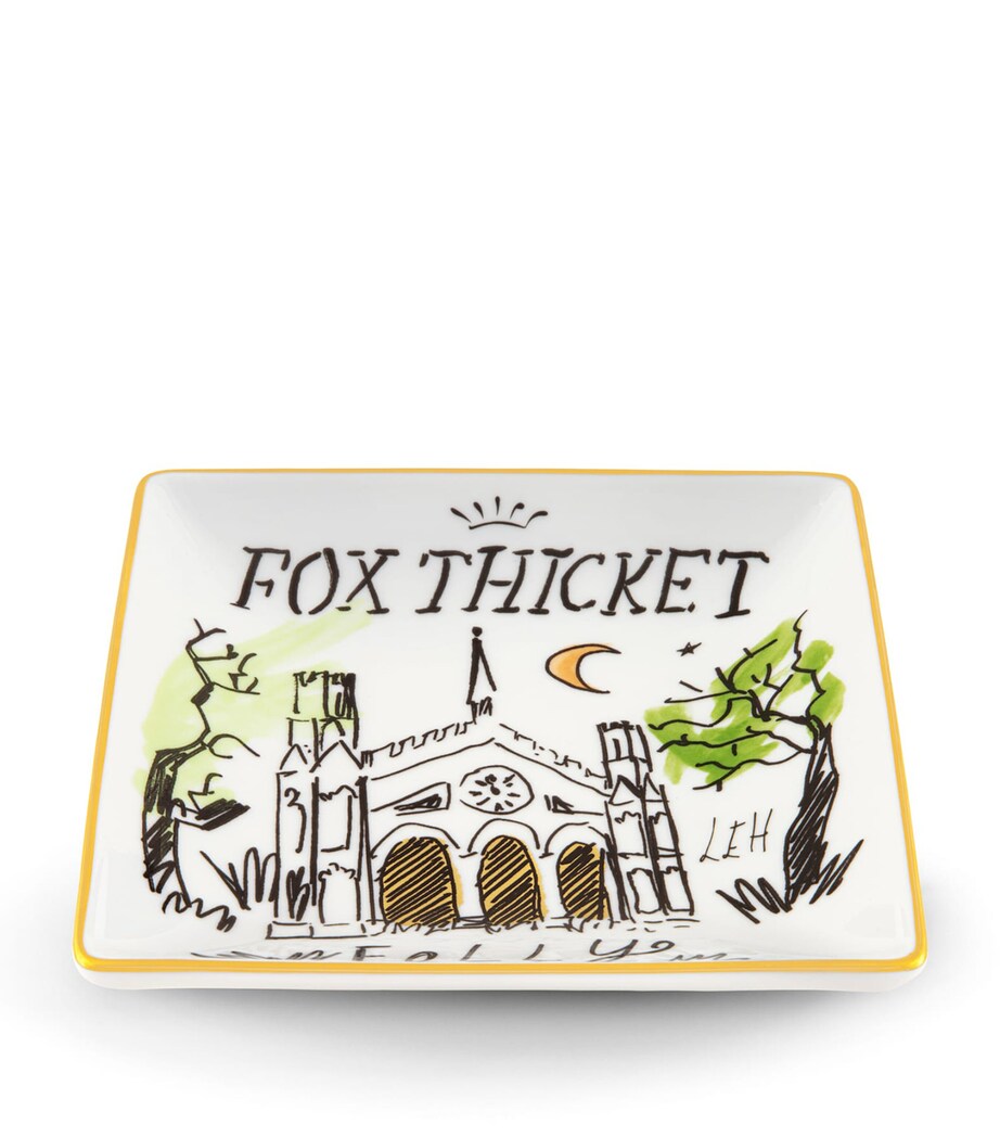 GINORI 1735 x Luke Edward Hall Fox Thicket Folly Decorative Tray (13.5cm) Image 4