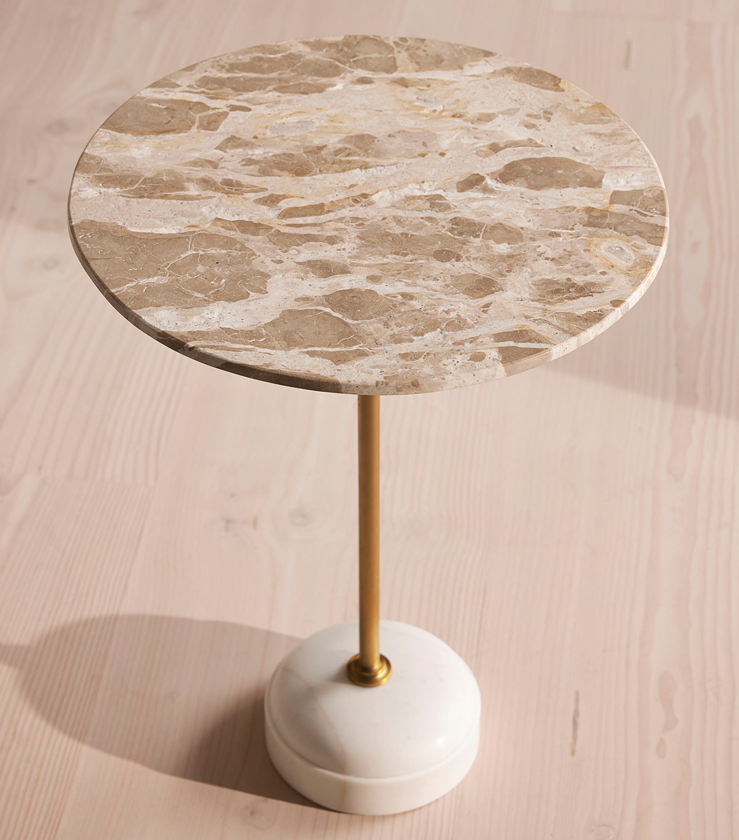Soho Home Medium Marble Fleet Side Table White Image 2