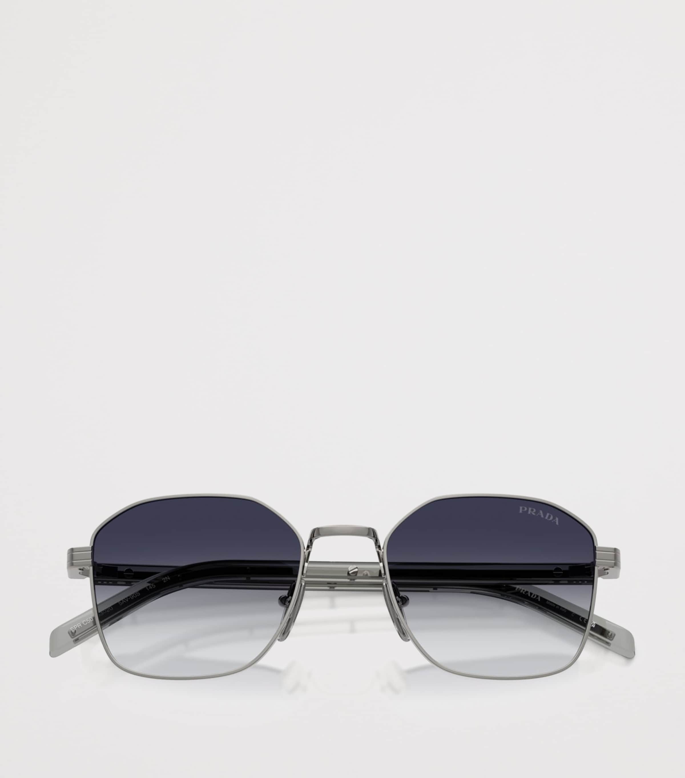Prada Metal Geometric Sunglasses Grey Image 5