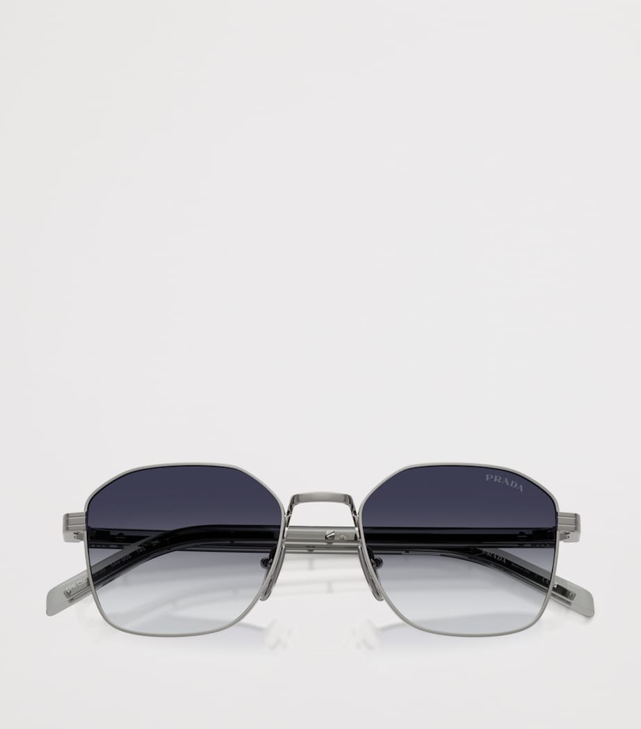Prada Metal Geometric Sunglasses Grey Image 5