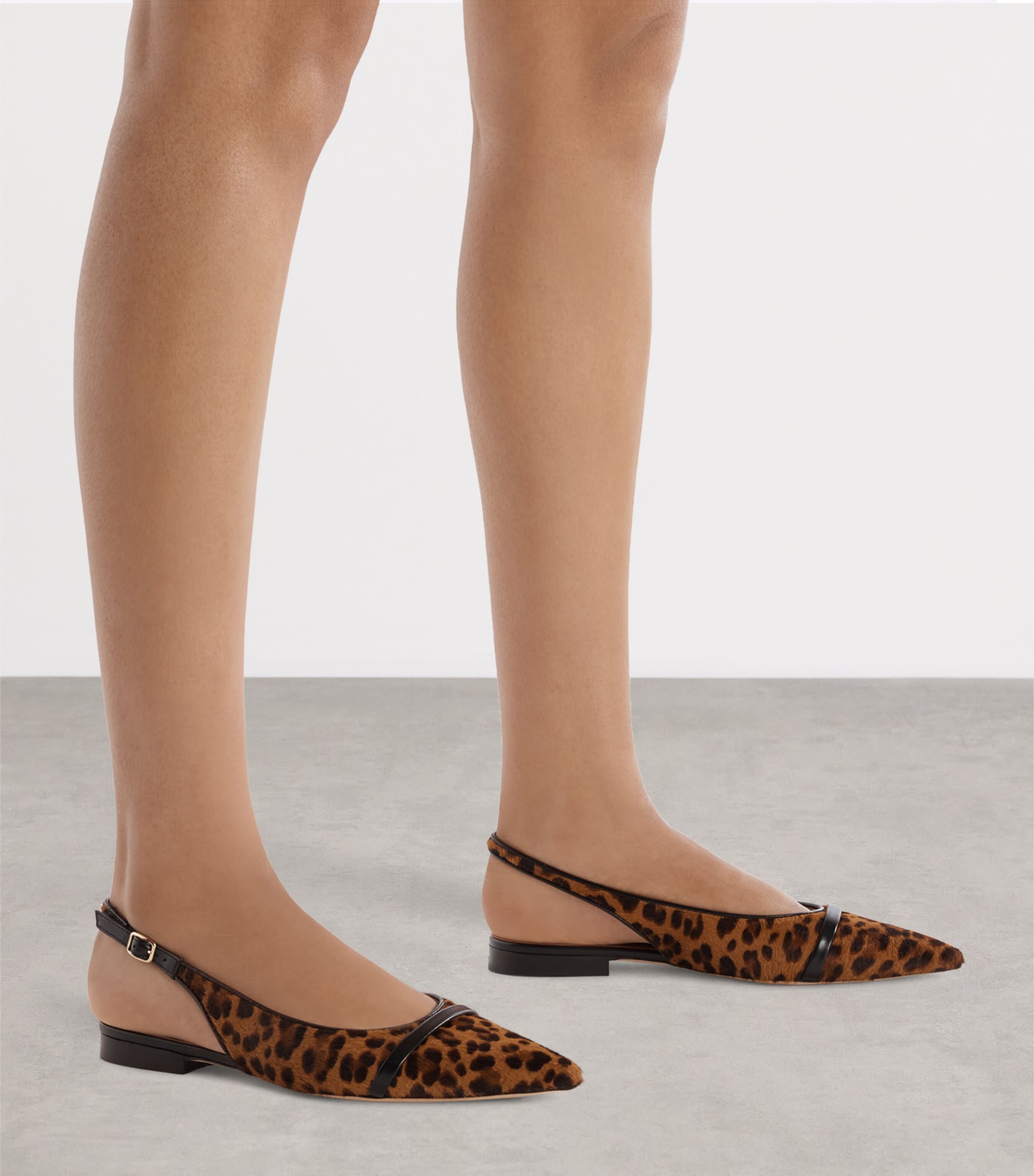 Suede Jama Slingback Flats BROWN Image 3