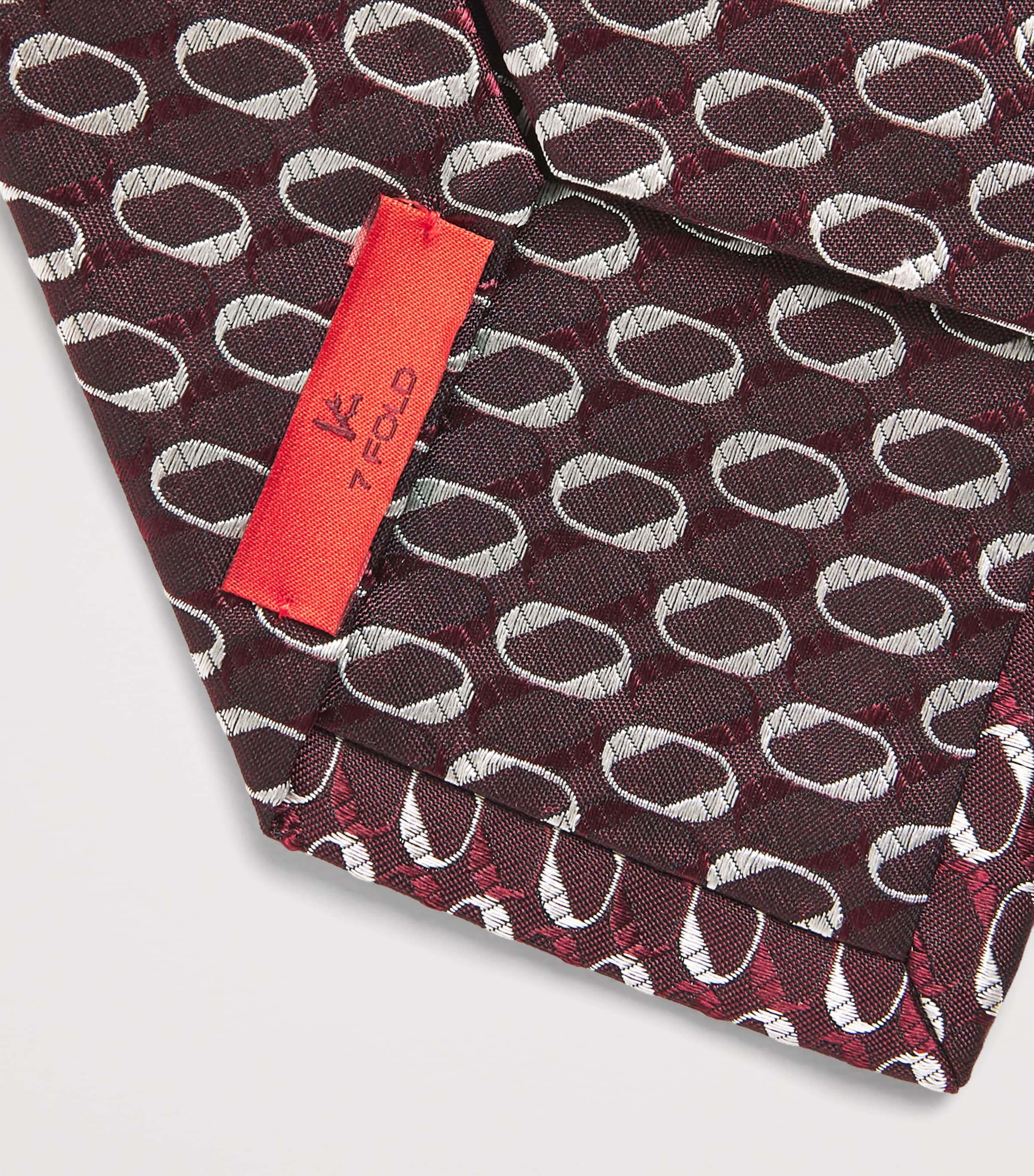 Isaia Silk Geometric Jacquard Tie Image 3