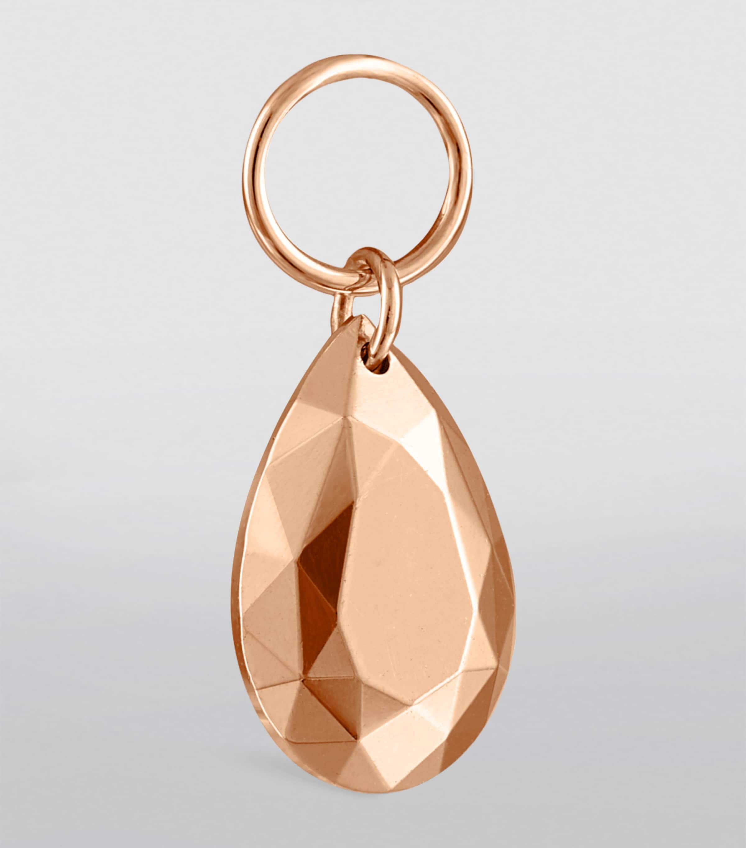 Faceted Pear Single Charm (7.5mm) ROSE GOLD Image 3