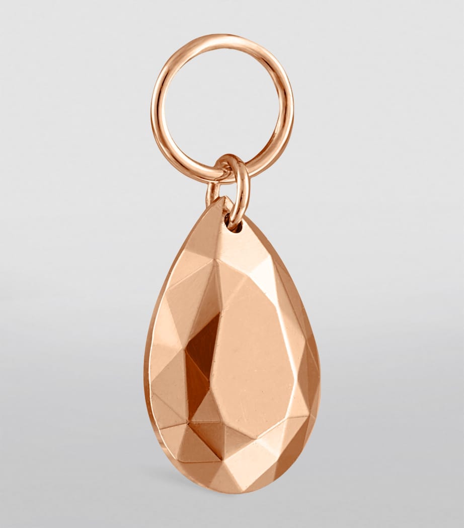 Faceted Pear Single Charm (7.5mm) ROSE GOLD Image 3