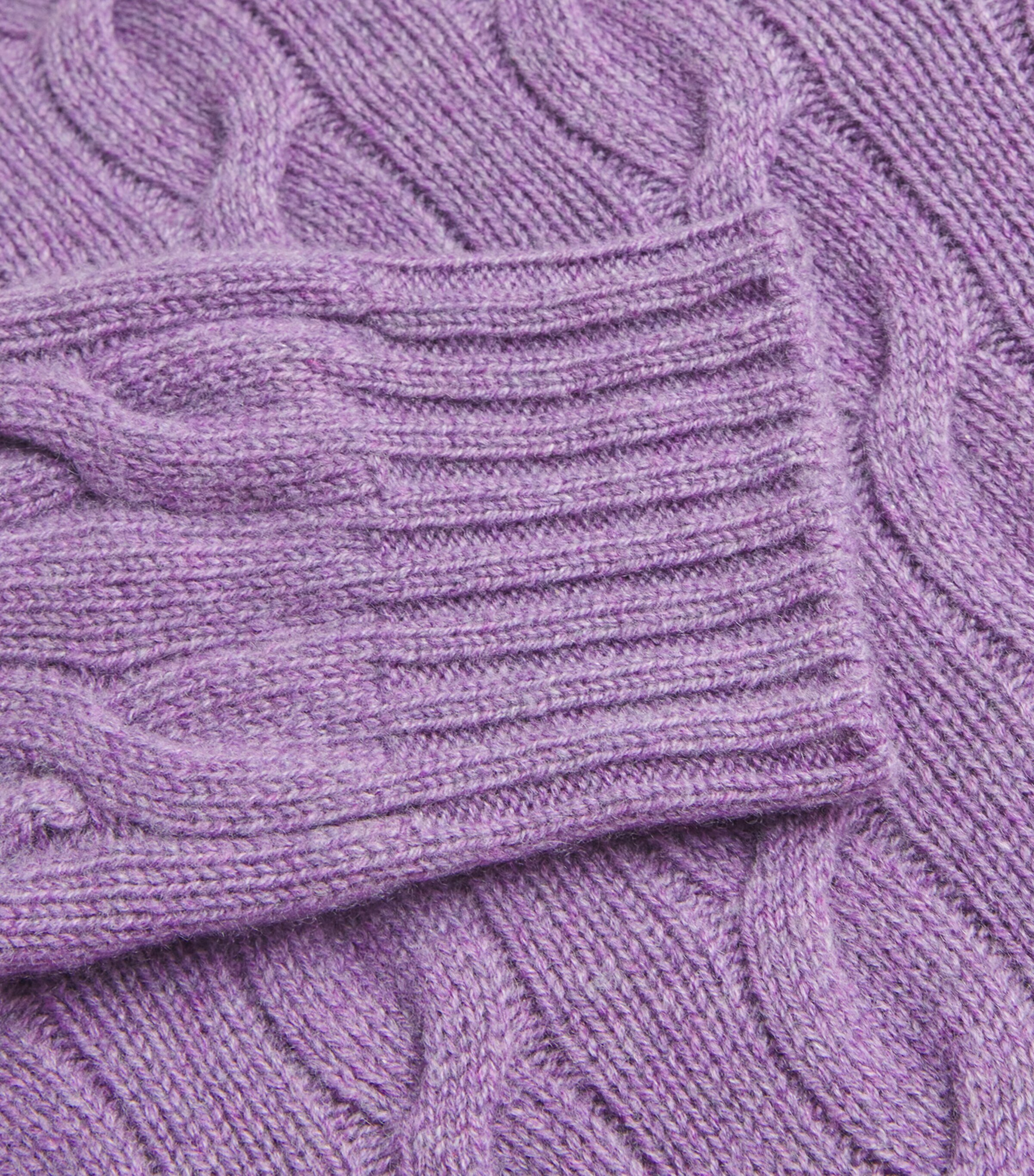 Cashmere Cable-Knit Sweater FIG PURPLE MELANGE Image 5