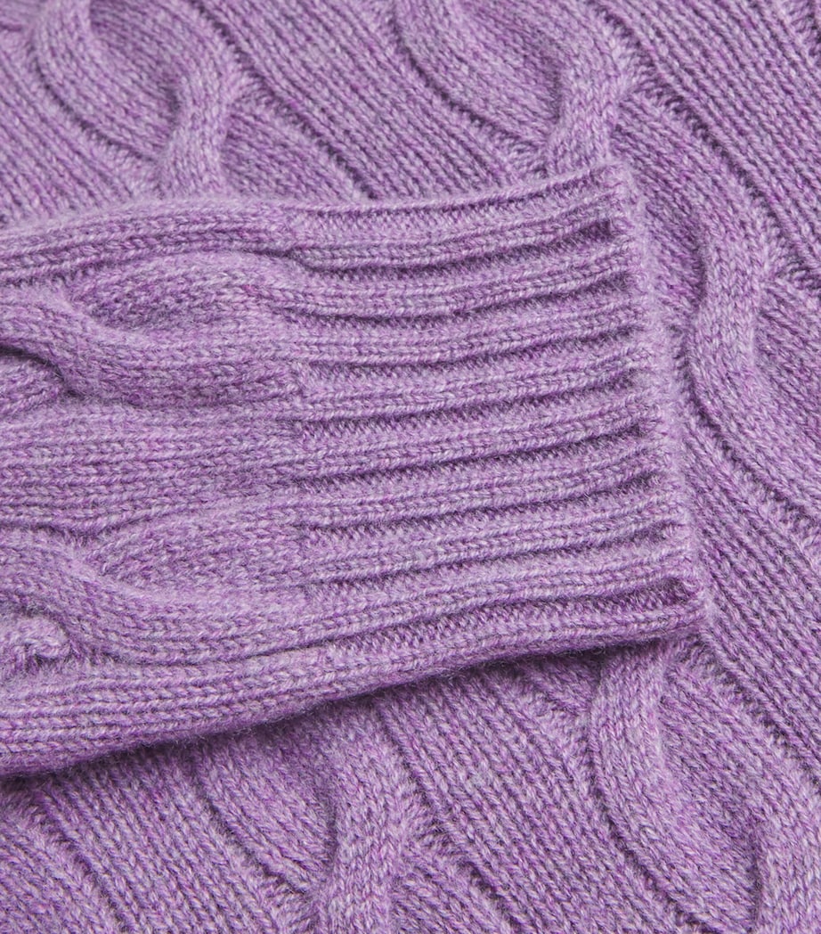 Cashmere Cable-Knit Sweater FIG PURPLE MELANGE Image 5
