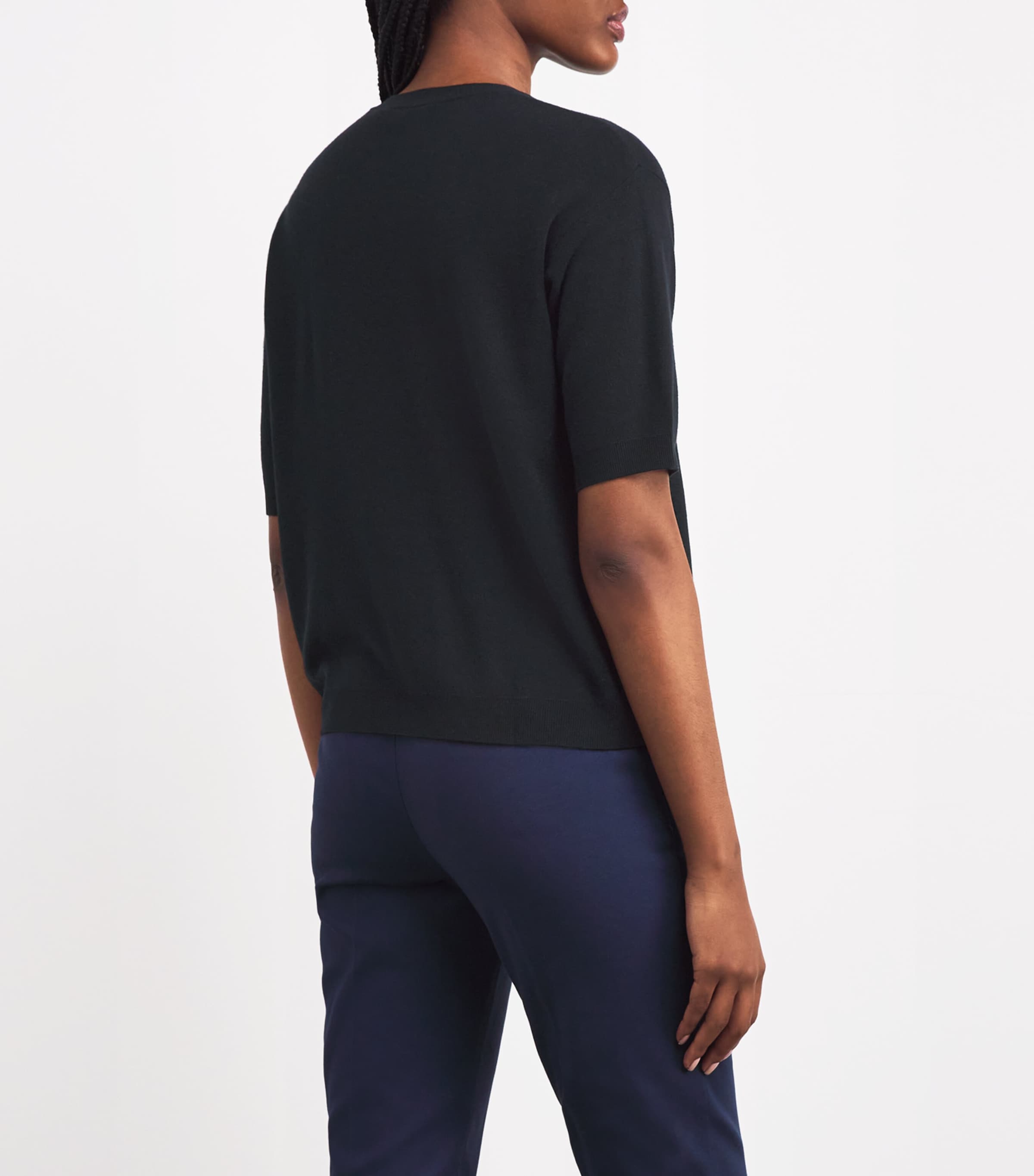 Stretch-Viscose Sweater BLACK Image 4