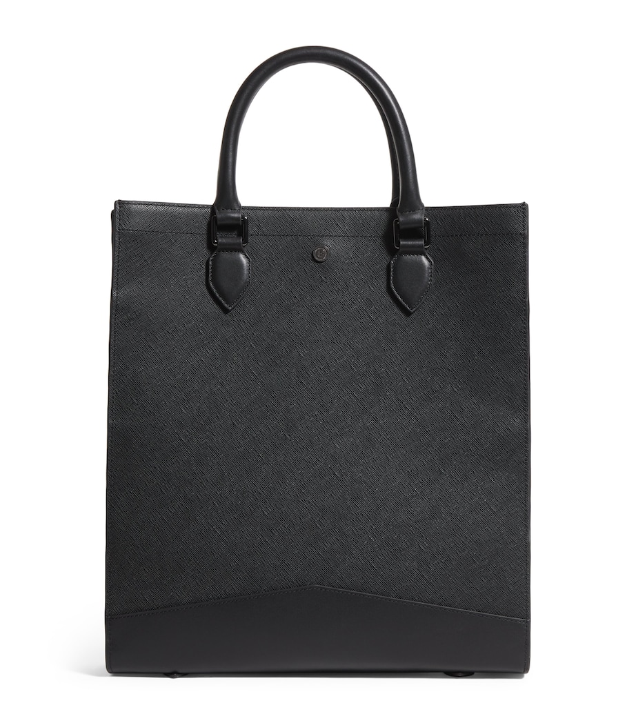 Saffiano Leather Tote Bag BLACK Image 1