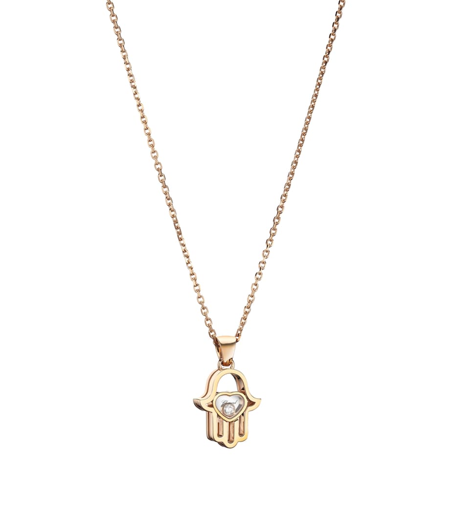 Rose Gold and Diamond Good Luck Necklace 18K ROSE GOLD Image 2