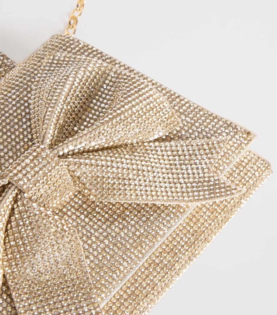 Embellished Bow Top-Handle Bag M-GOLD Image 3