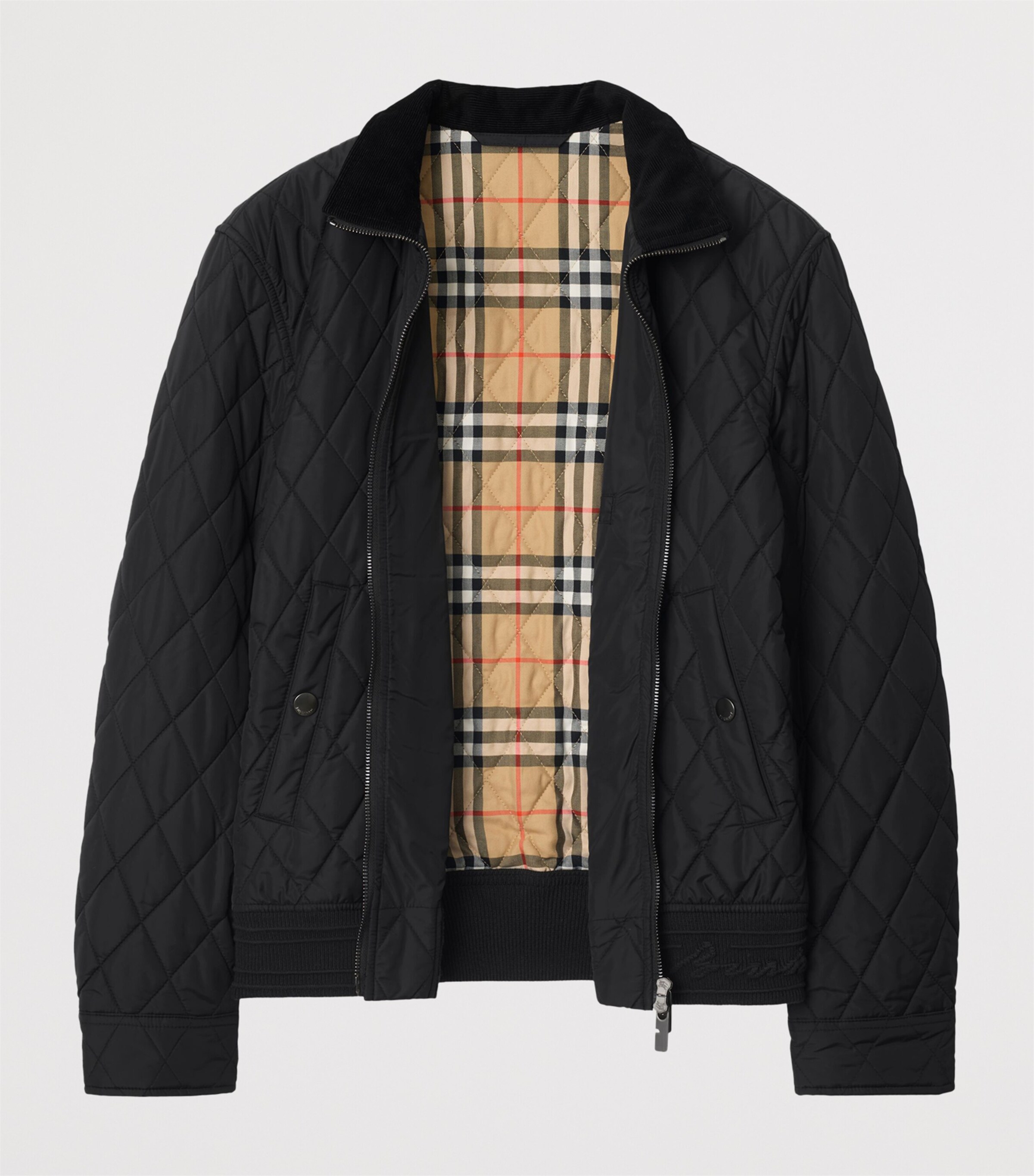 Water-Resistant Quilted Jacket BLACK Image 5