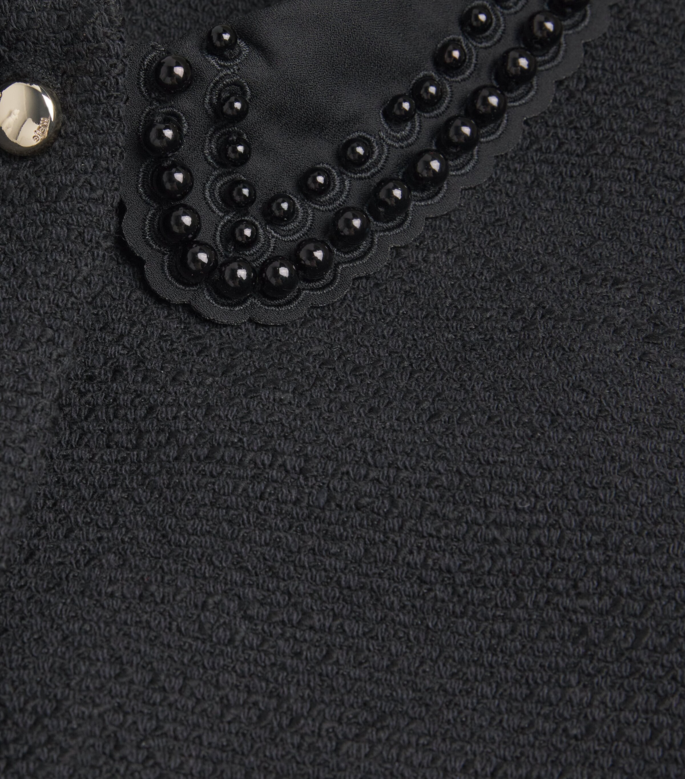 Tweed Sleeveless Shirt BLACK Image 5