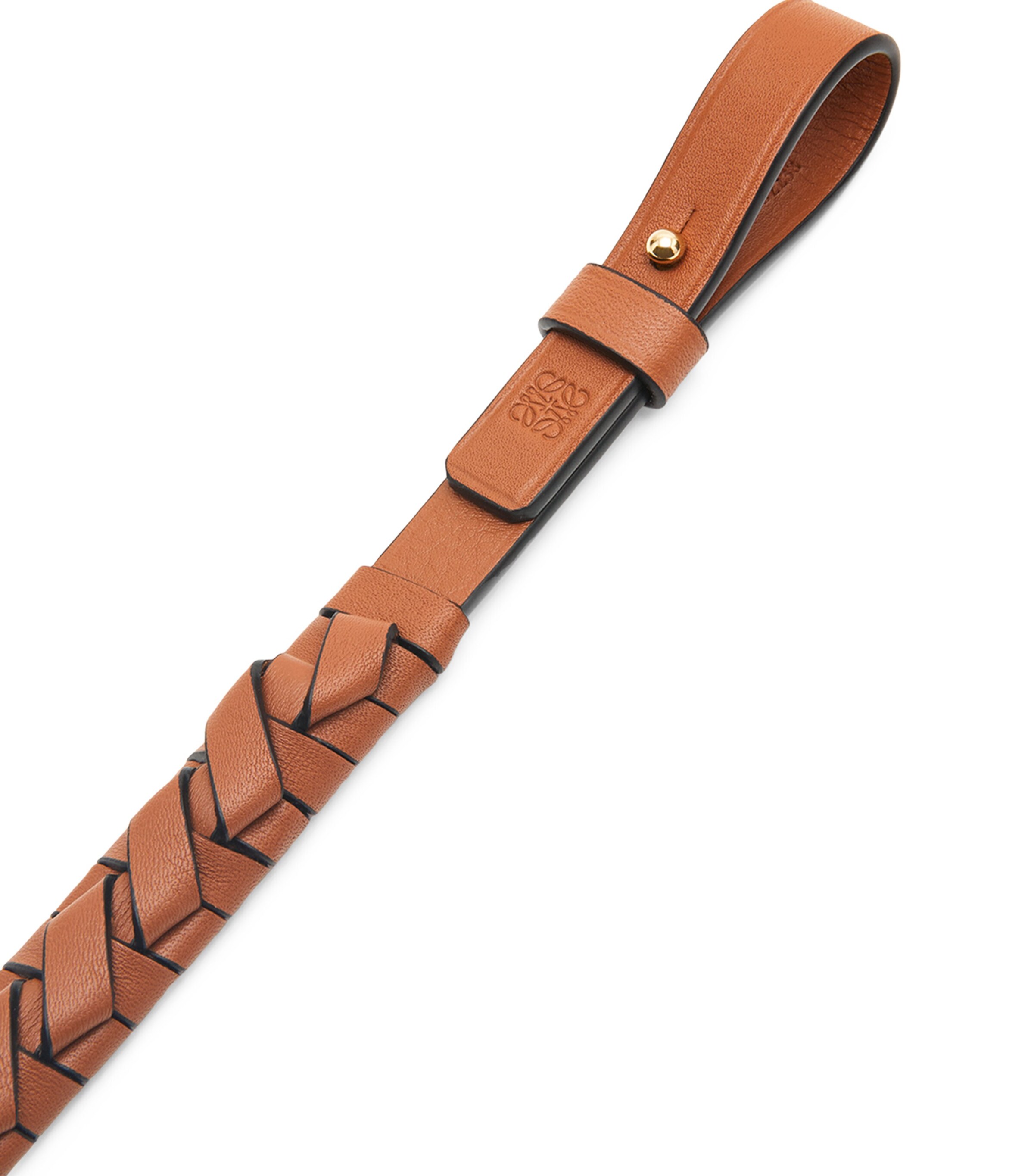 LOEWE Leather Woven Spiral Strap Tan Image 3