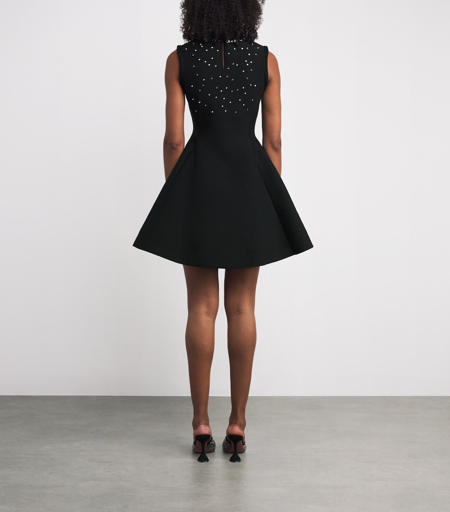 Embellished Mini Skater Dress BLACK Image 3