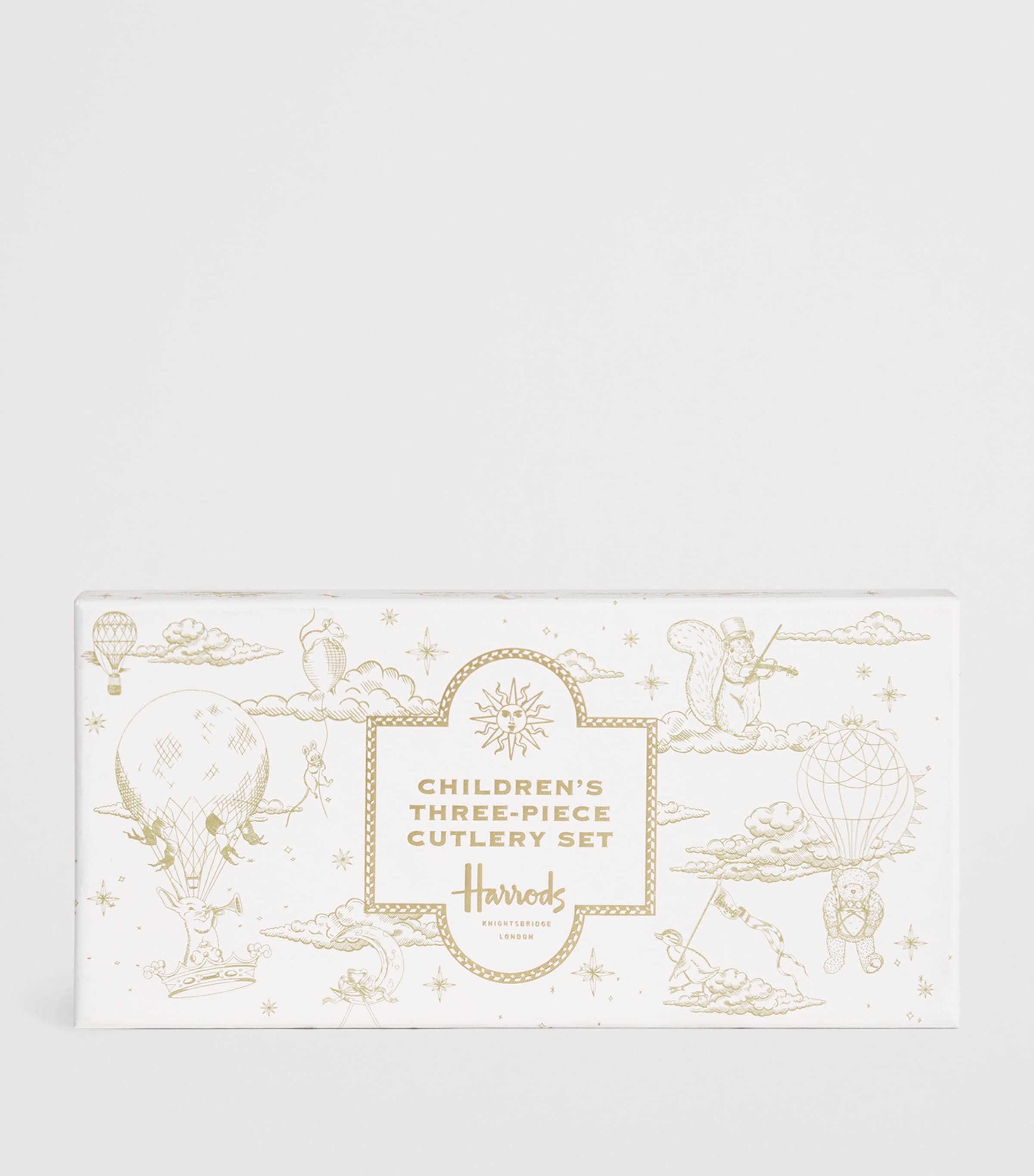 Stainless Steel Harrods Bear Children's Cutlery Set MULTI Image 2