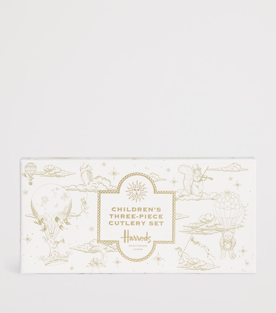 Stainless Steel Harrods Bear Children's Cutlery Set MULTI Image 2