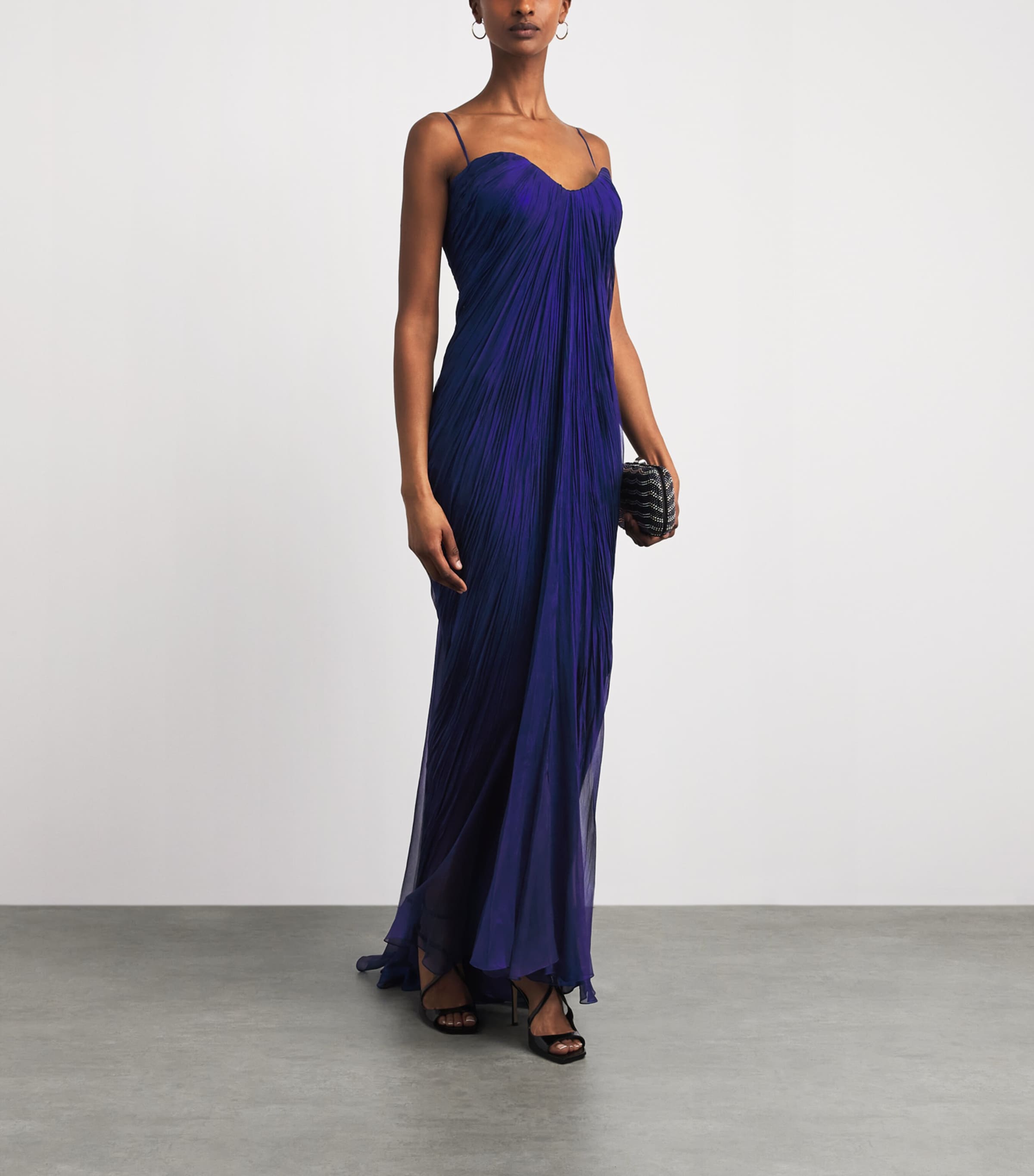 Maria Lucia Hohan Womens Silk Victoria Maxi Dress Navy Image 2