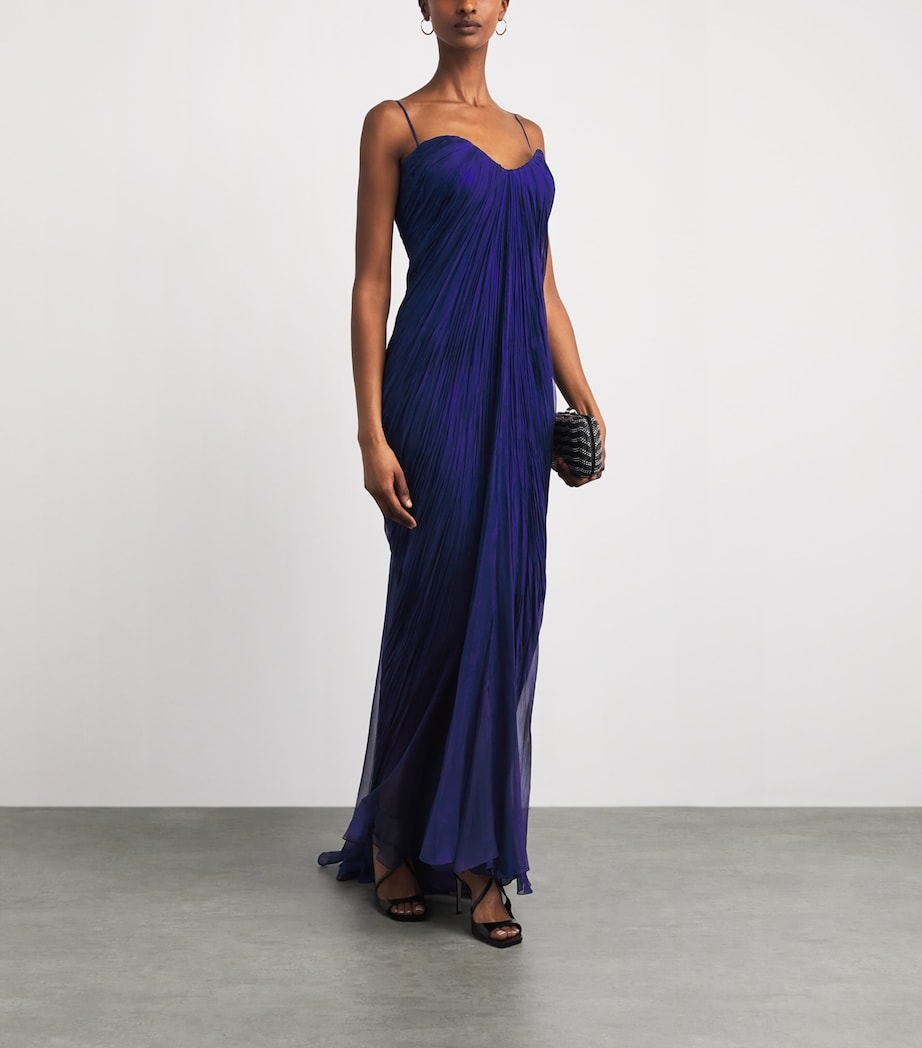 Maria Lucia Hohan Womens Silk Victoria Maxi Dress Navy Image 2