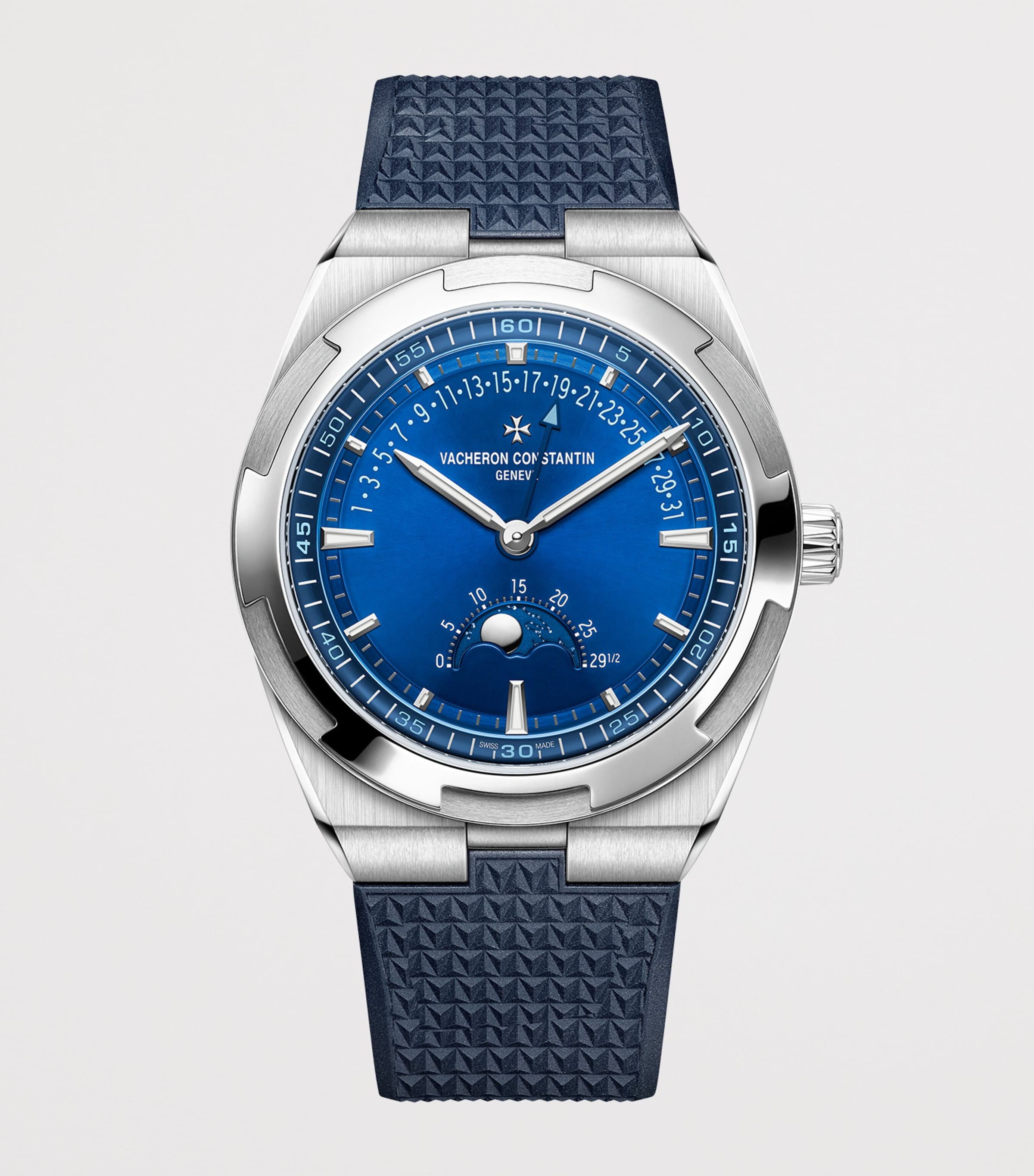 Vacheron Constantin Stainless Steel Overseas Moon Phase Retrograde Date Watch 41mm Stainless Steel Image 3