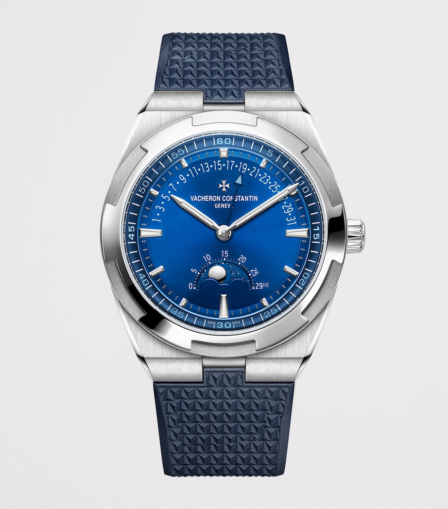 Vacheron Constantin Stainless Steel Overseas Moon Phase Retrograde Date Watch 41mm Stainless Steel Image 3