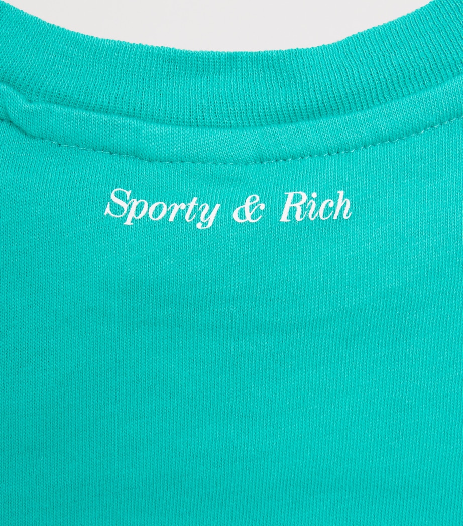 SPORTY & RICH KIDS Be Nice T-Shirt (2-14 Years) Amalfi Green/white Image 3